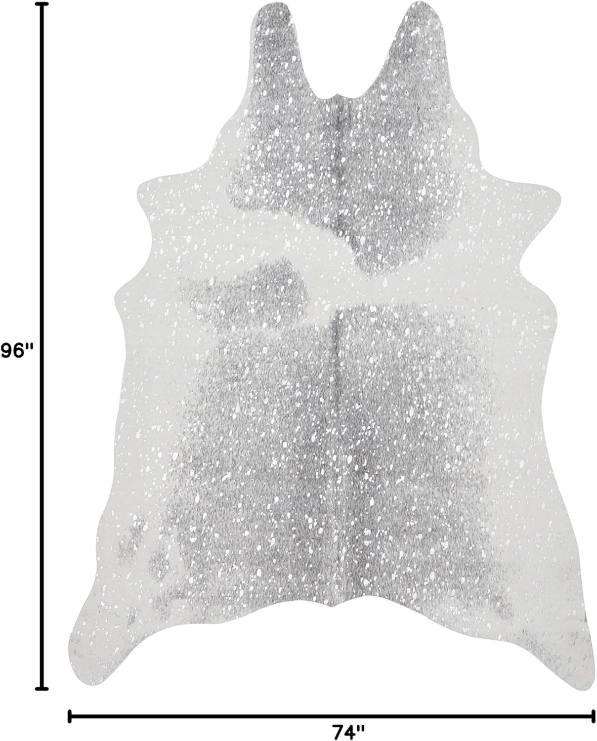Loloi II Bryce Faux Cowhide Grey / Silver Area Rug
