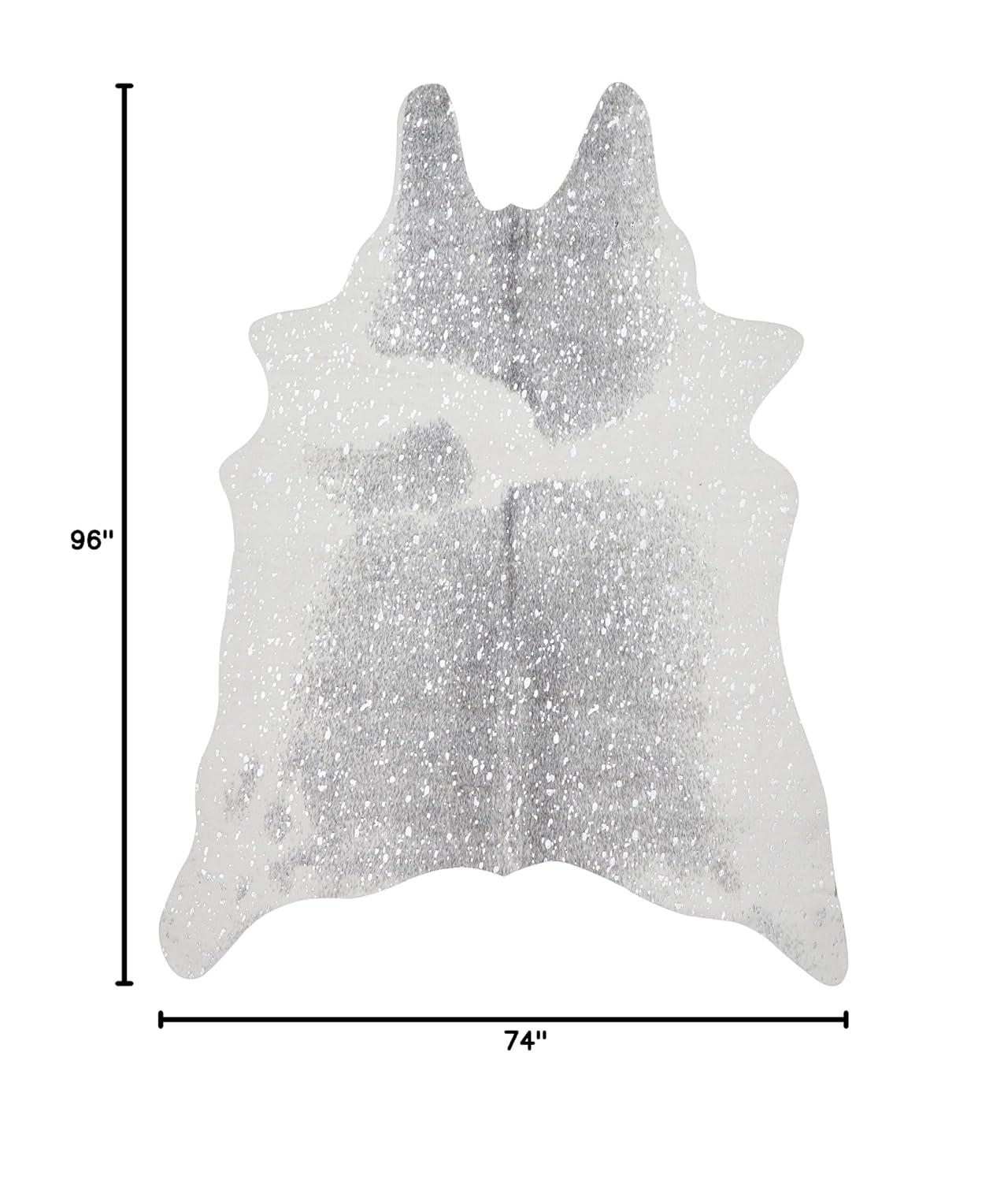 Loloi II Bryce Faux Cowhide Grey / Silver Area Rug