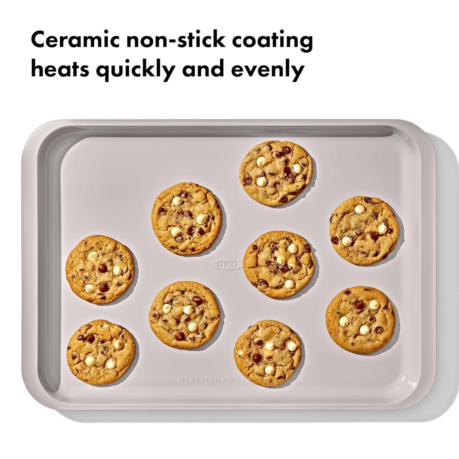 OXO Good Grips Non-Stick Pro Ceramic Coated Metal Bakeware Half Sheet Pan – Storm Blue