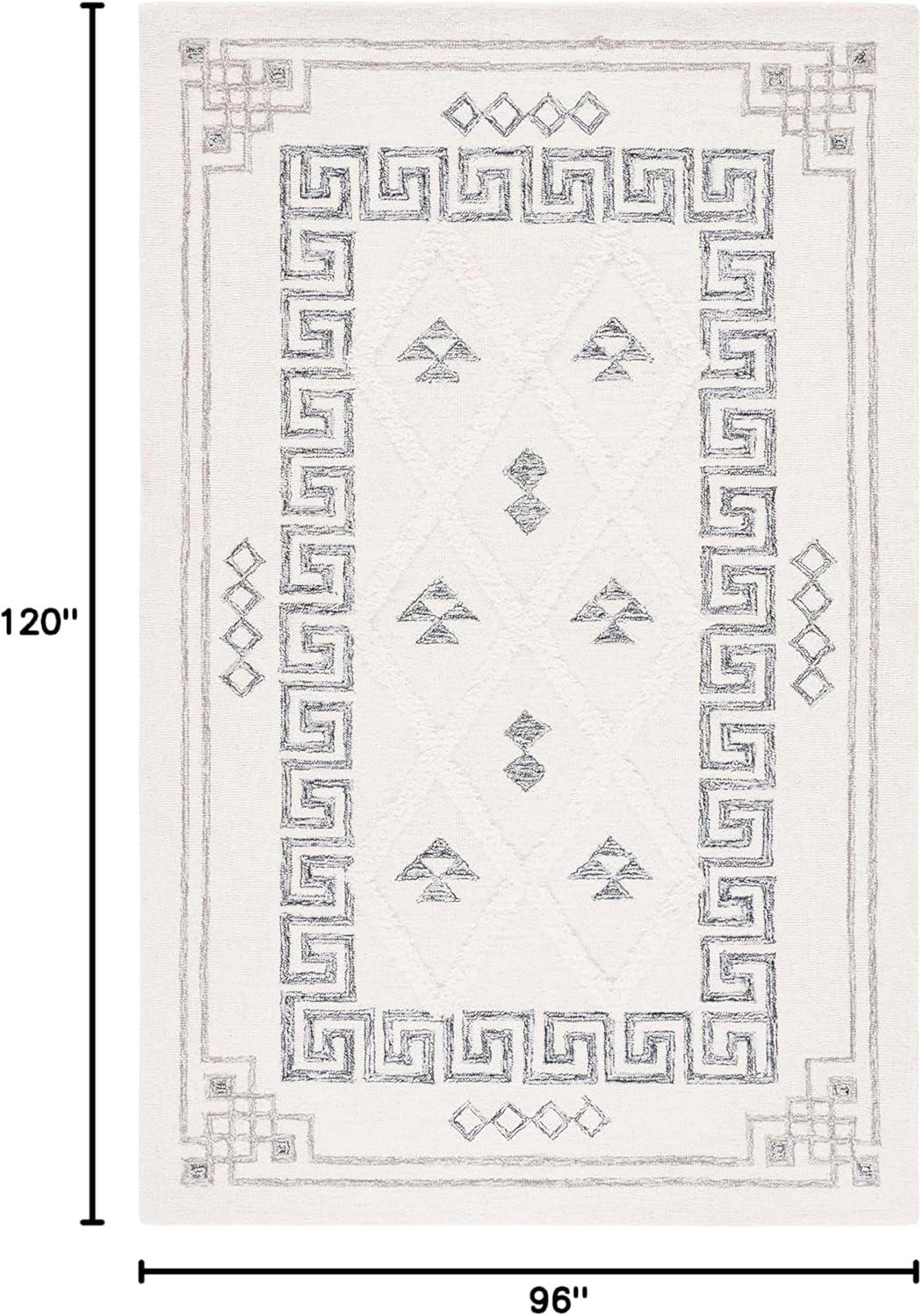 Casablanca CSB989 Hand Tufted Indoor Area Rug - Ivory/Black - 8'x10' - Safavieh