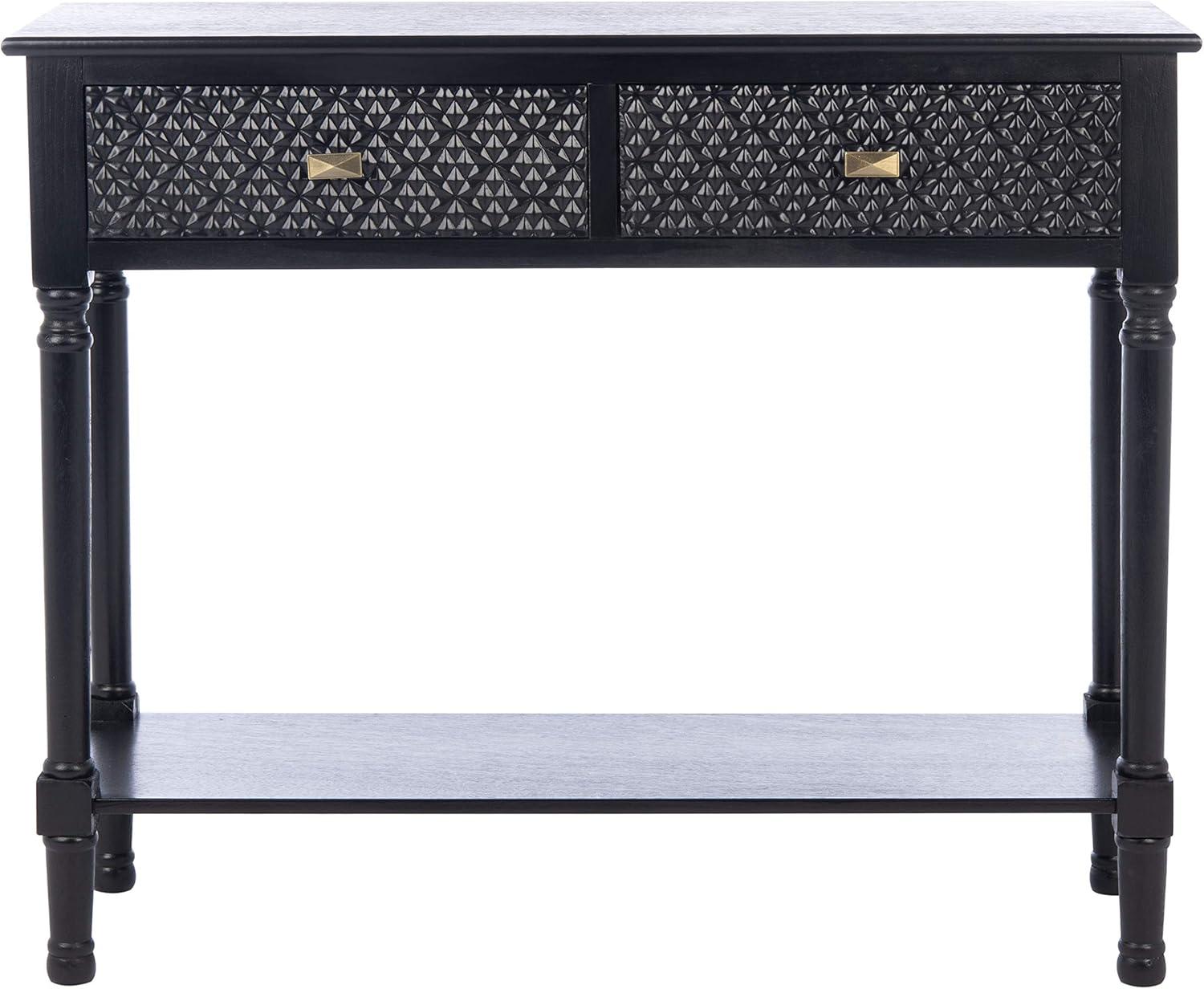 SAFAVIEH Halton Modern 2 Drawer Console Table, Distressed Grey