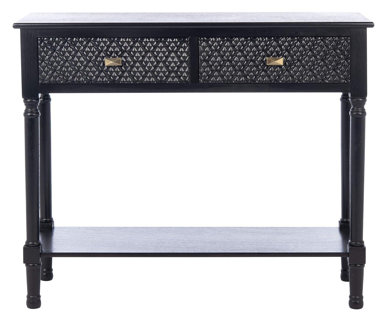 SAFAVIEH Halton Modern 2 Drawer Console Table, Distressed White