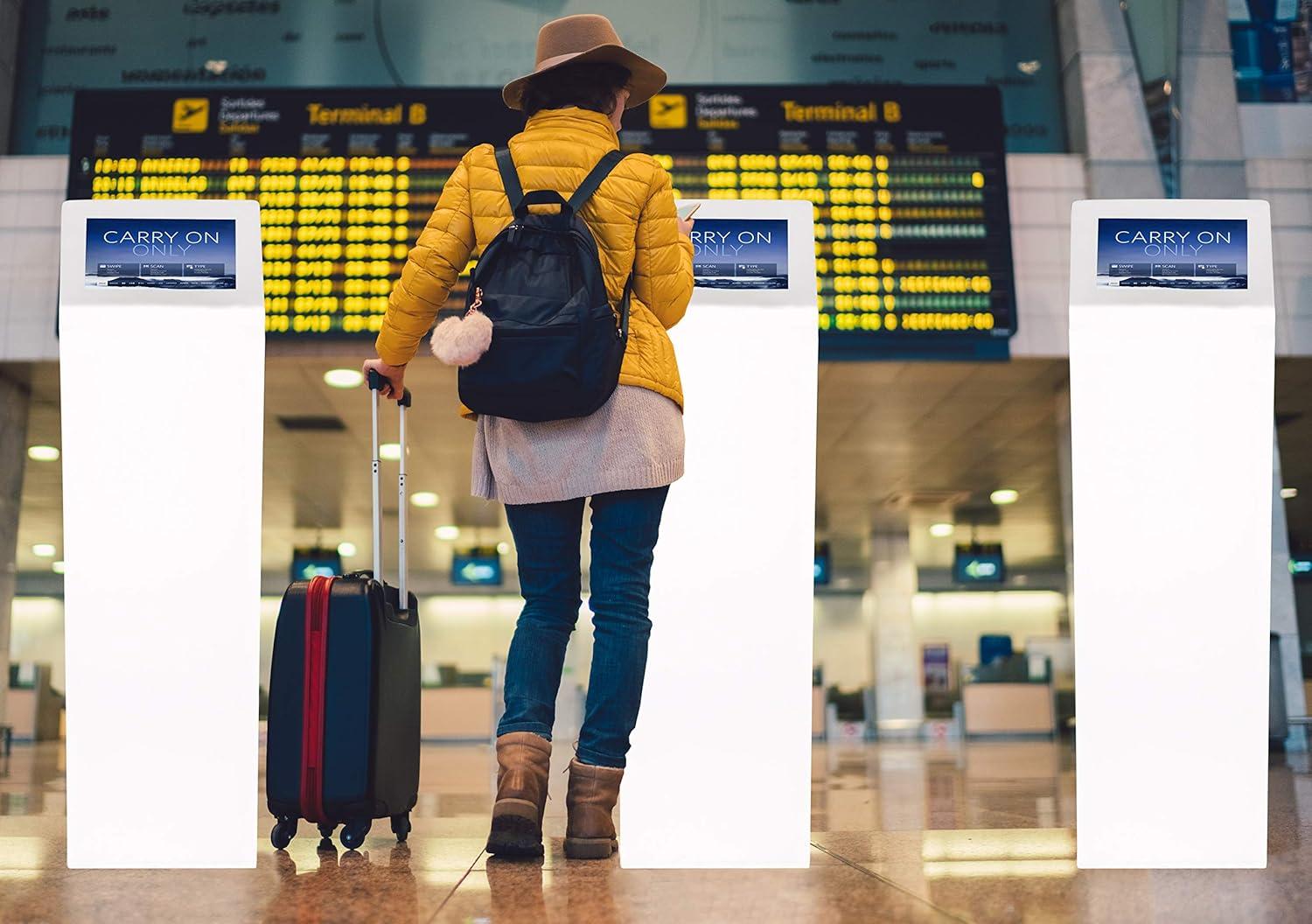 Tablet Kiosk Station – CTA Premium Heavy Duty Large Locking Floor Stand with Interior Cable Routing System for iPad 7th/ 8th/ 9th Gen 10.2” and Other 9-11” Tablets (PAD-KSDKW) – White