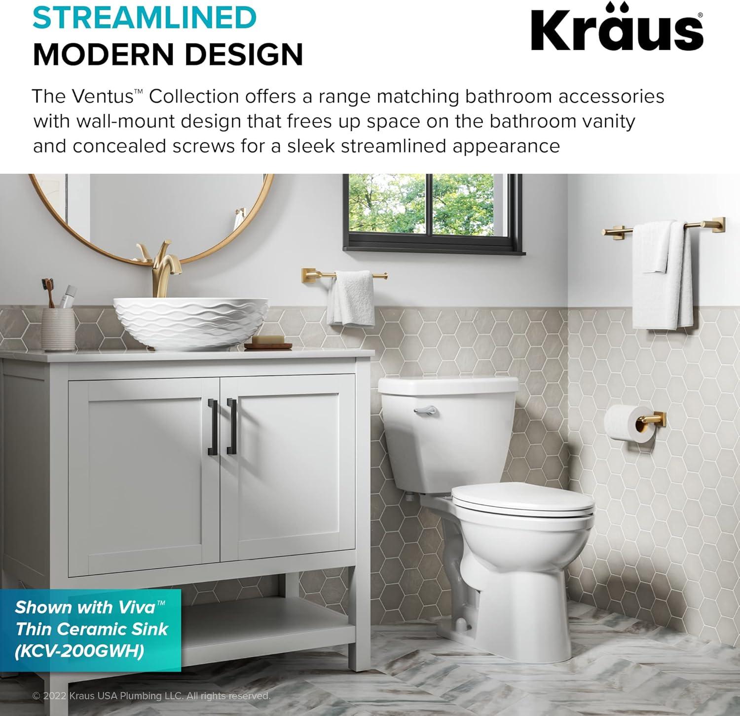 Kraus KEA-17729BG Ventus Bathroom Wall Mount Toilet Paper Holder