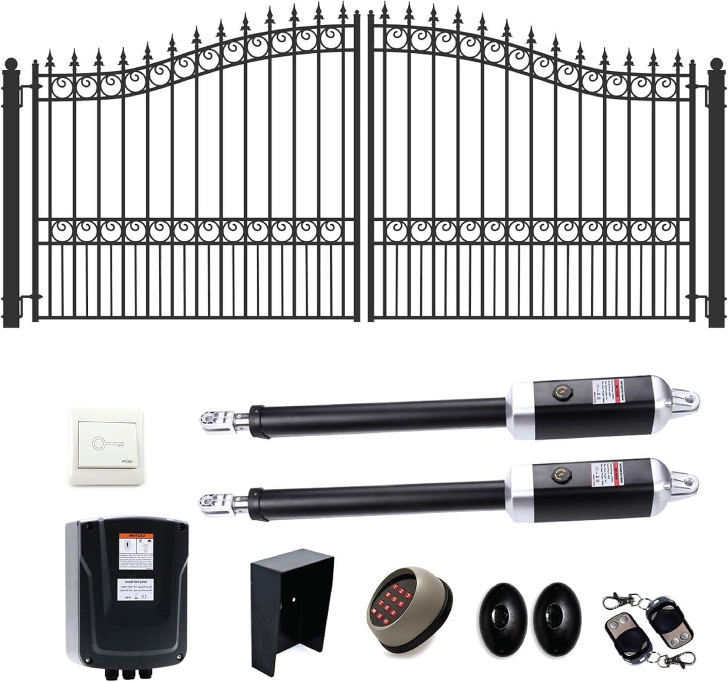 ALEKO Steel Dual Swing Driveway Gate - LONDON Style
