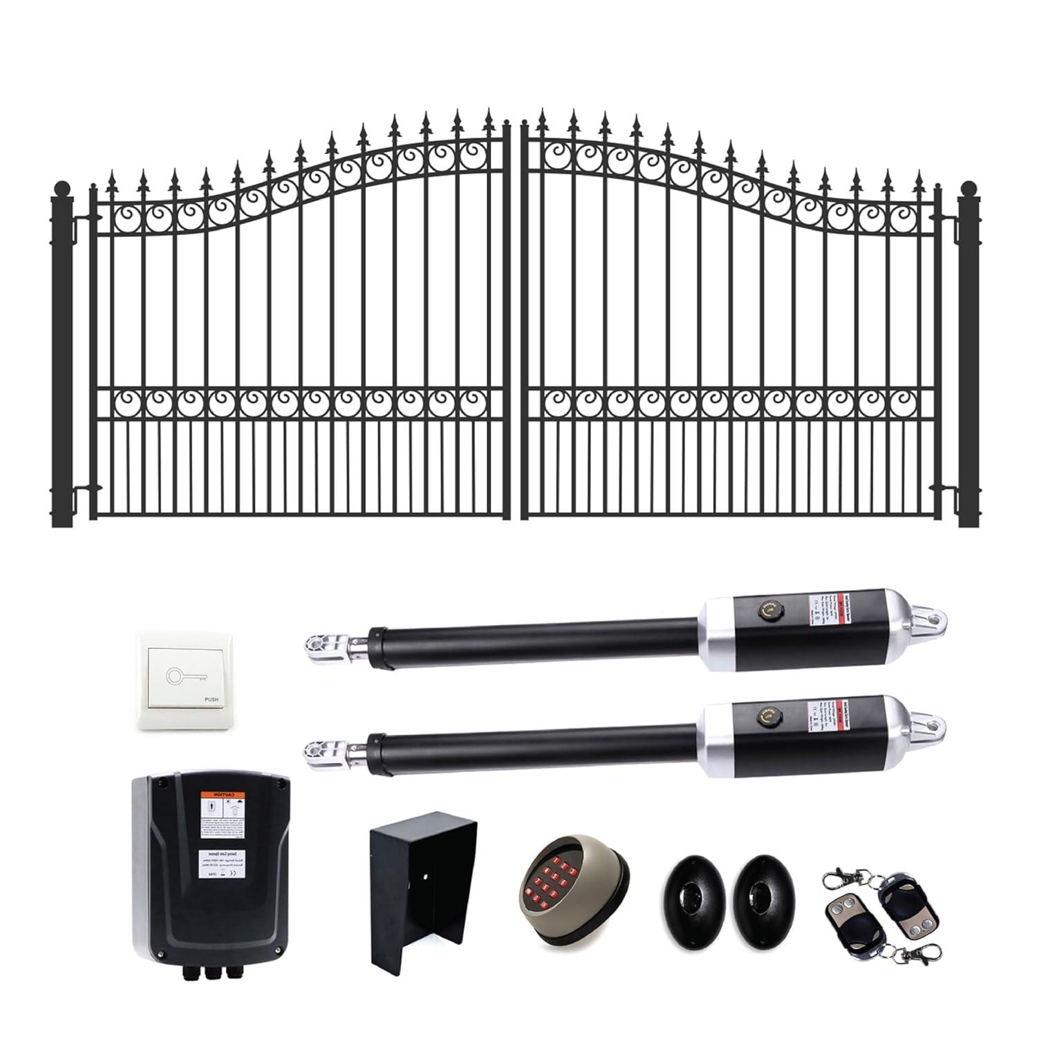 ALEKO Steel Dual Swing Driveway Gate - LONDON Style