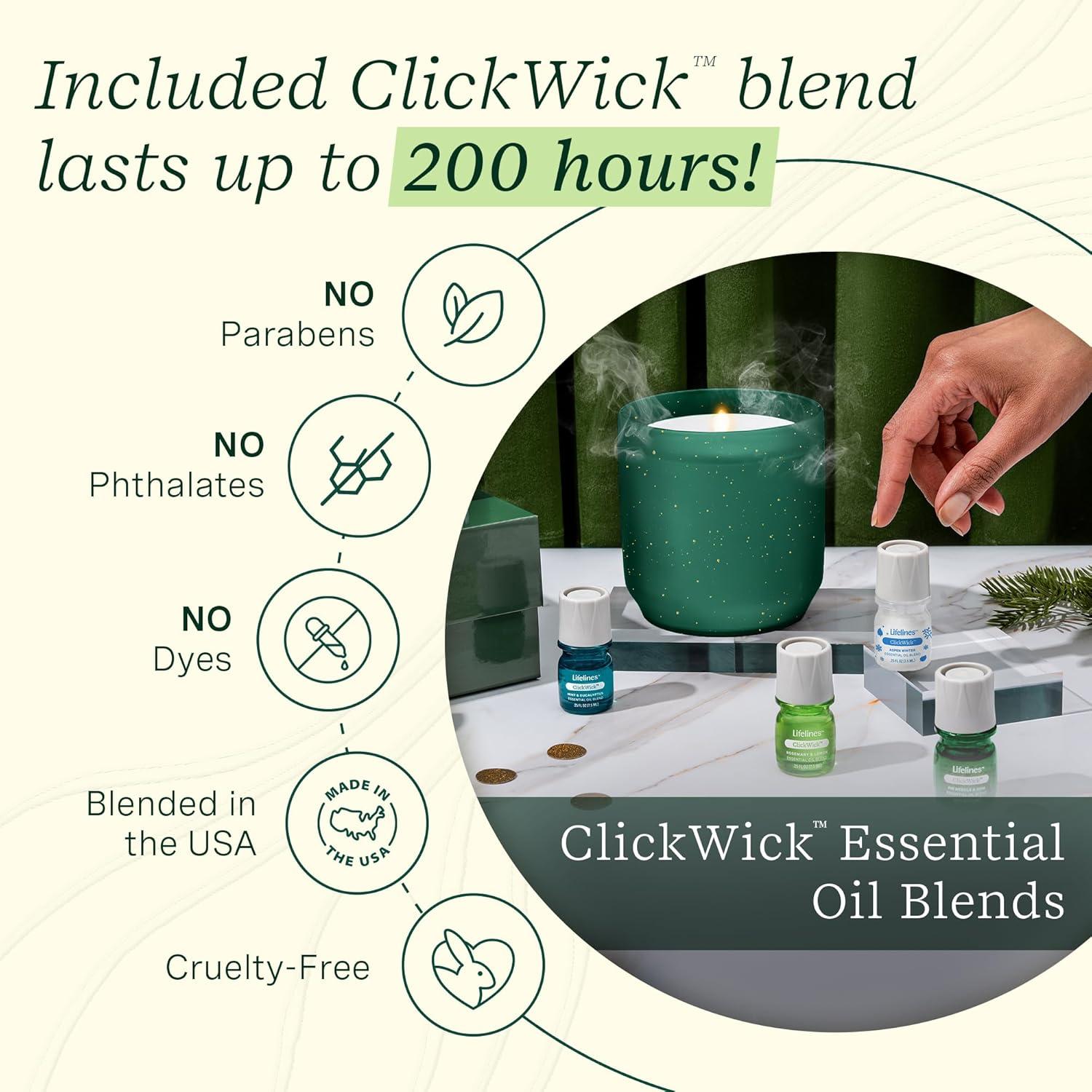 Lifelines Flameless Candle Diffuser- Bubble Green