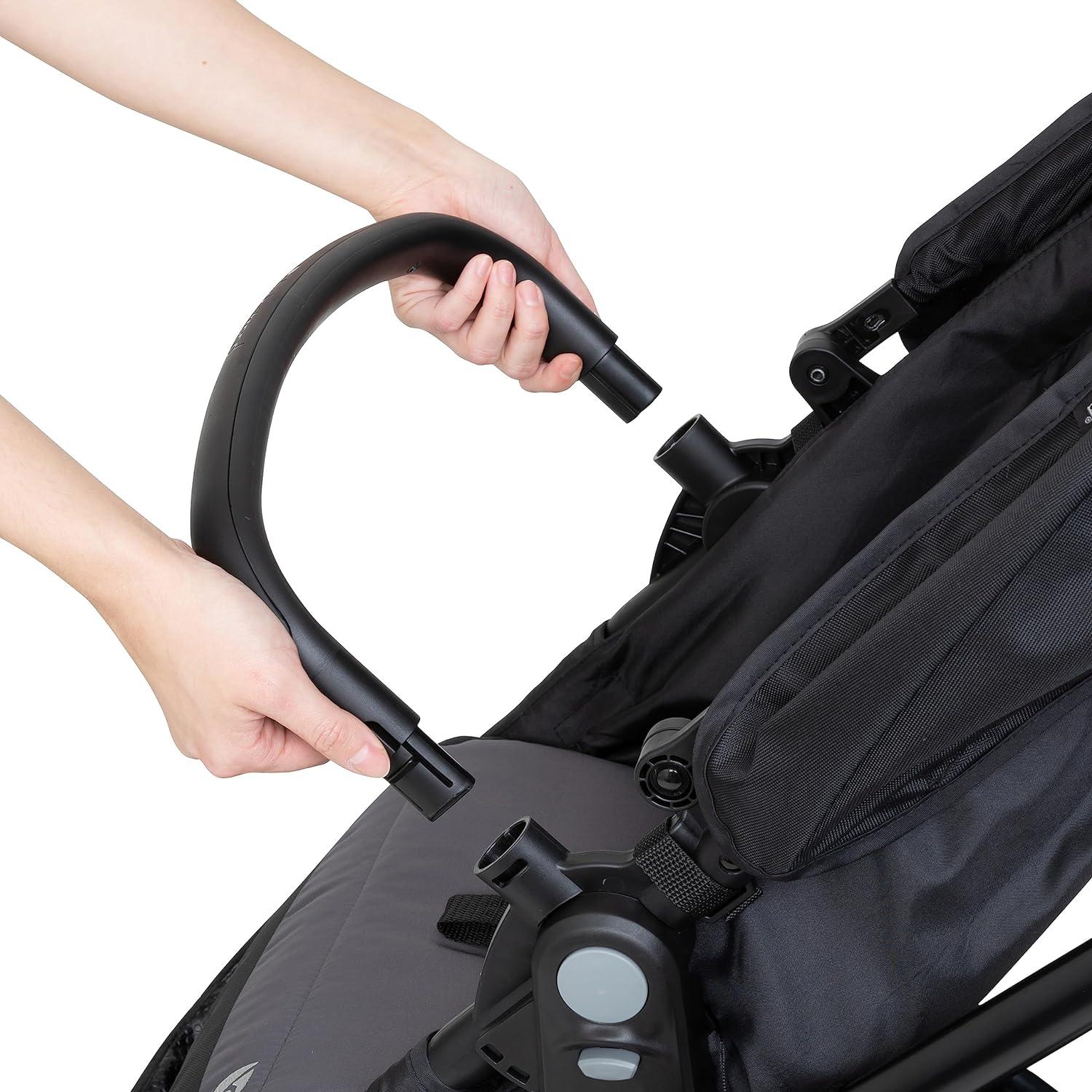Black and Gray Modular Bassinet Stroller Travel System