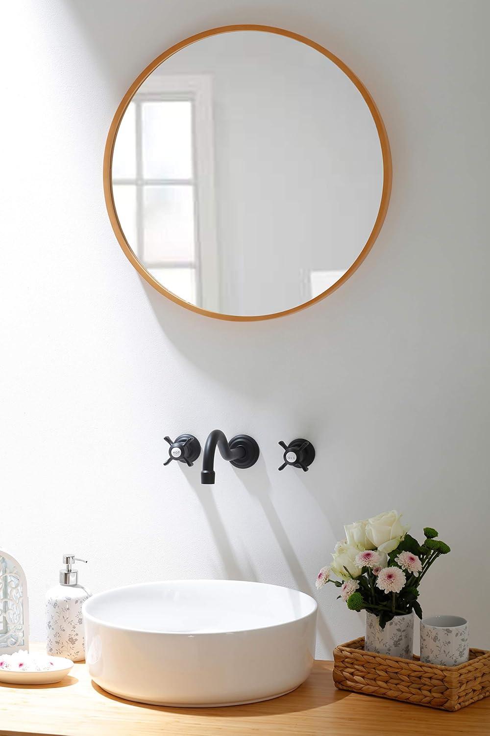 Matte Black Vintage Wall-Mounted Bathroom Faucet with Cross Handles