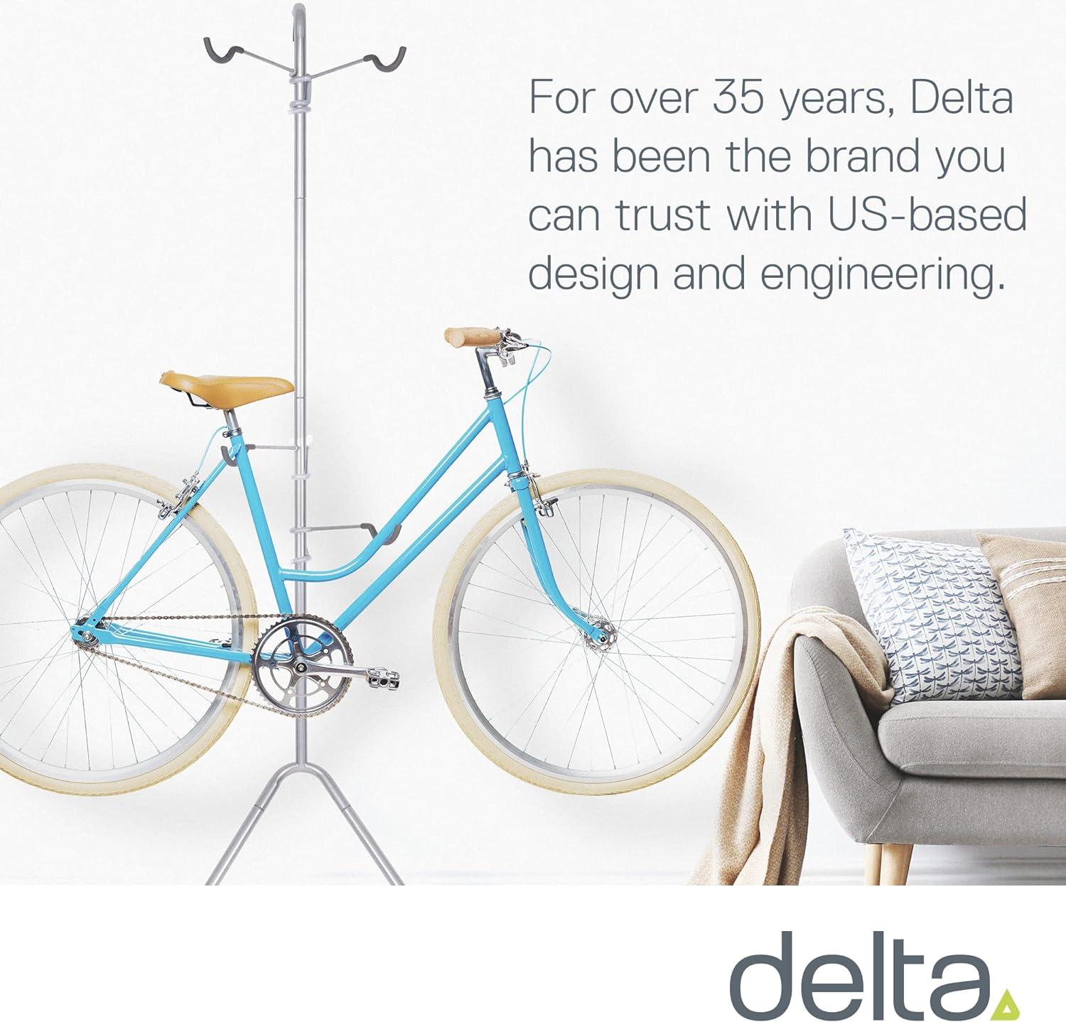 delta Alloy Freestanding Wall Fully Adjustable 2 Bike Single Pole Gravity Bike Storage Rack