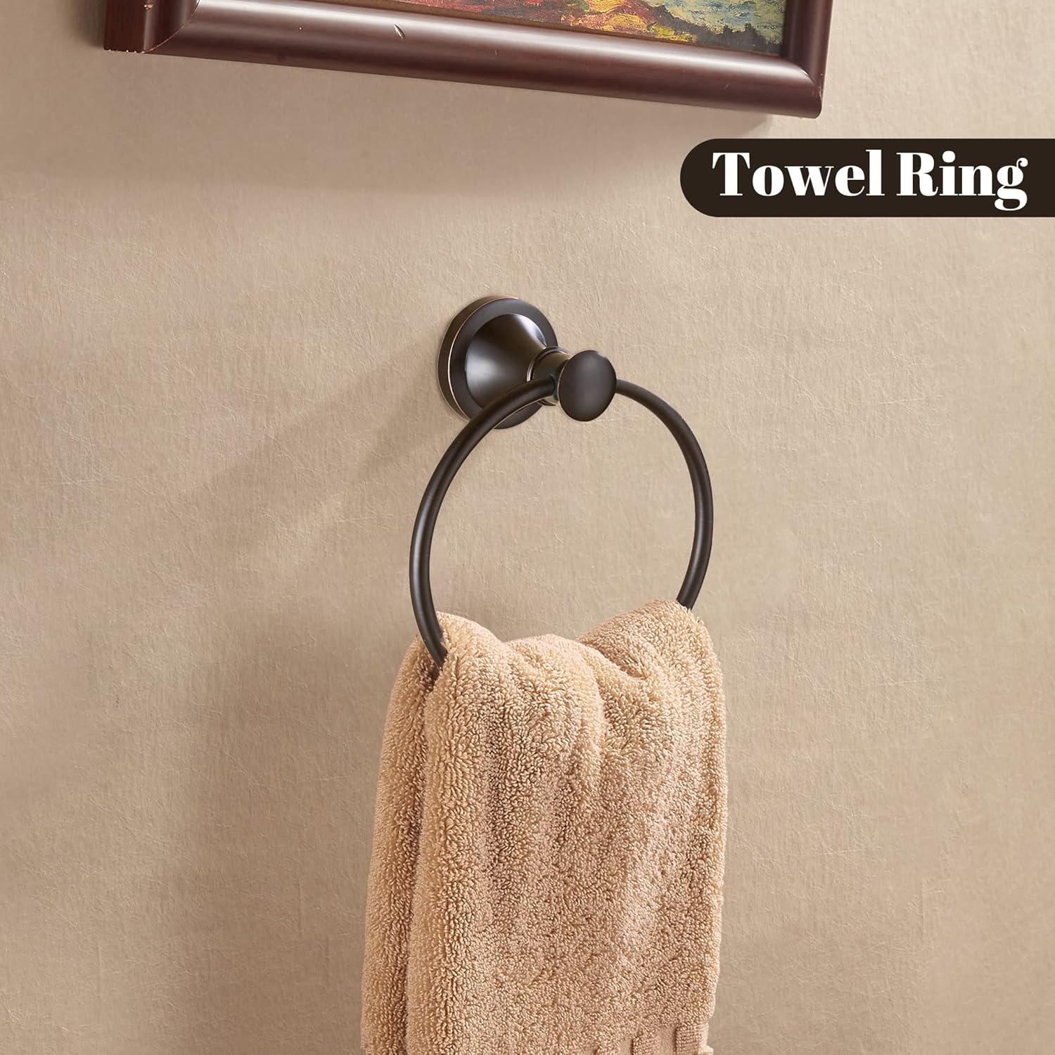 Oil Rubbed Bronze Stainless Steel Wall Mounted Towel Ring