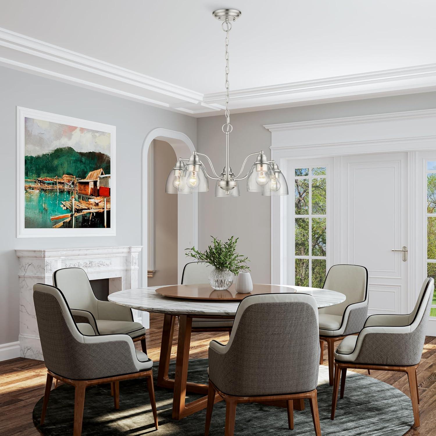 Livex Lighting Montgomery 5 - Light Chandelier in  Brushed Nickel