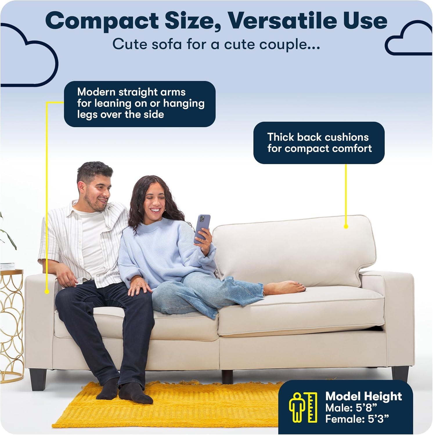 Serta Palisades Upholstered Tool-Free Assembly Straight Arm 78" Sofa for Living Room