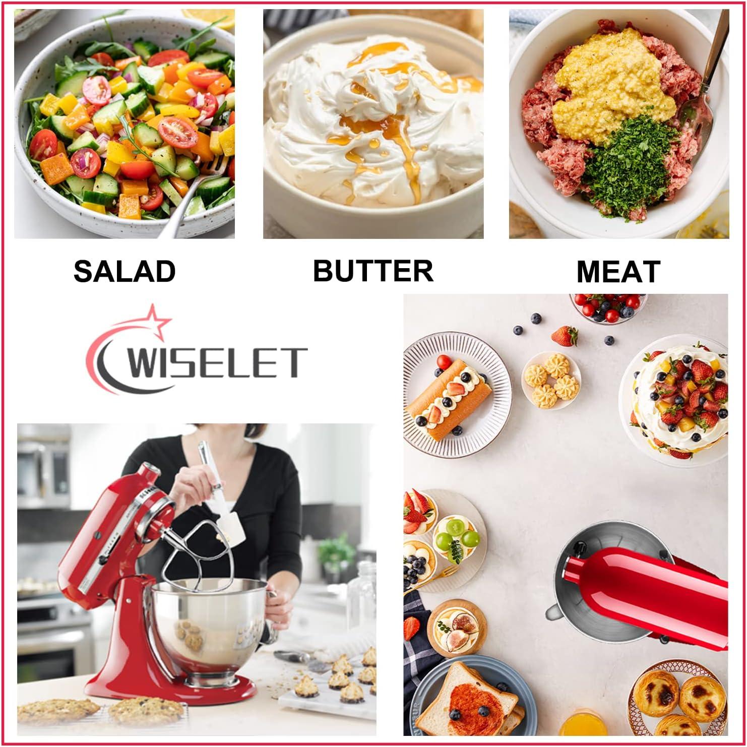 Stainless Steel Flat Beater Tilt-Stand Mixer Attachments for 4.5-5QT K45SS KSM165 KSM100 KSM95