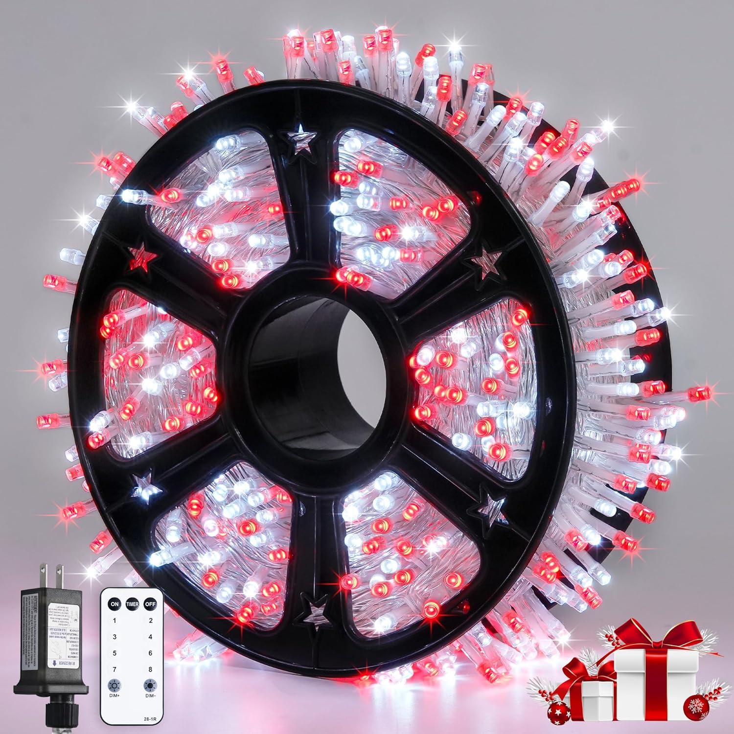 168FT Warm White LED Outdoor Christmas Fairy Lights