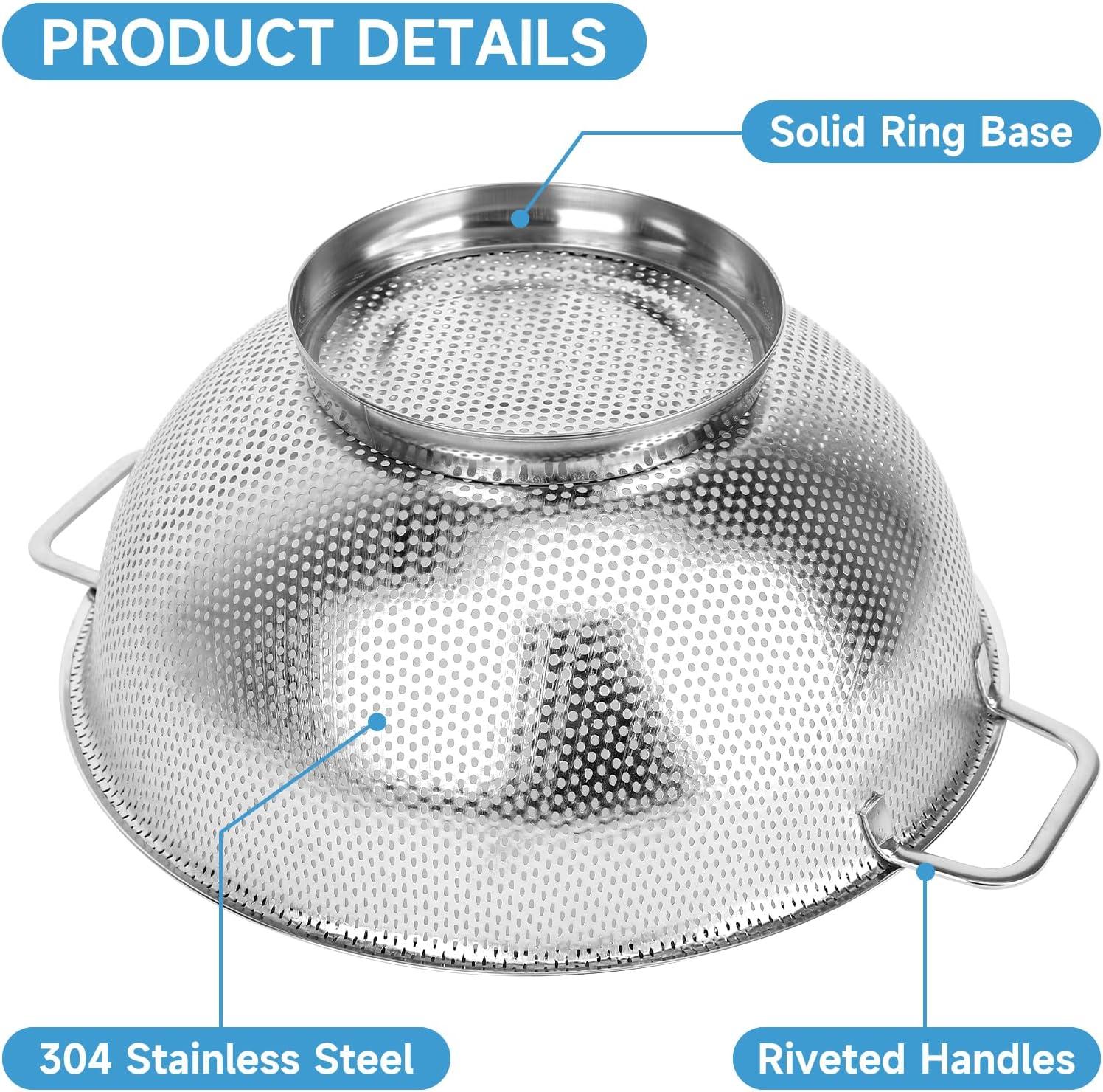 MíU 3-PIECE STAINLESS STEEL COLANDER SET