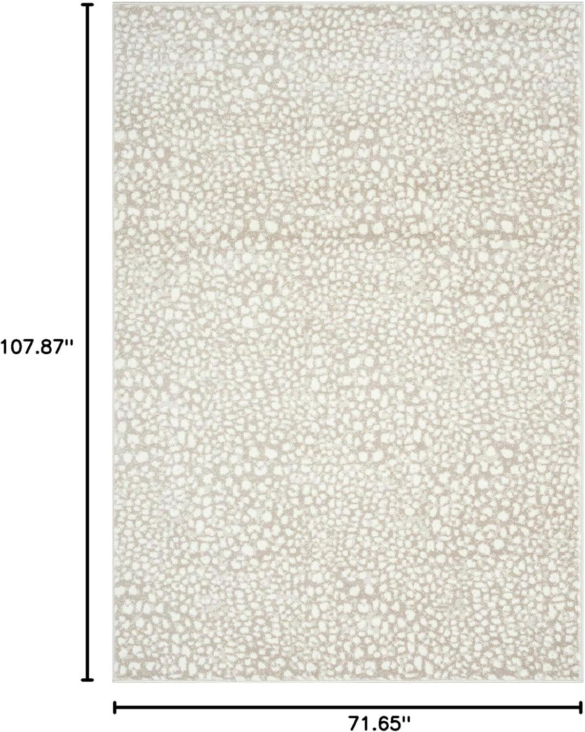 Abani Rugs Arto Contemporary Cheetah Print Area Rug Cream 6' x 9' 6' x 9'