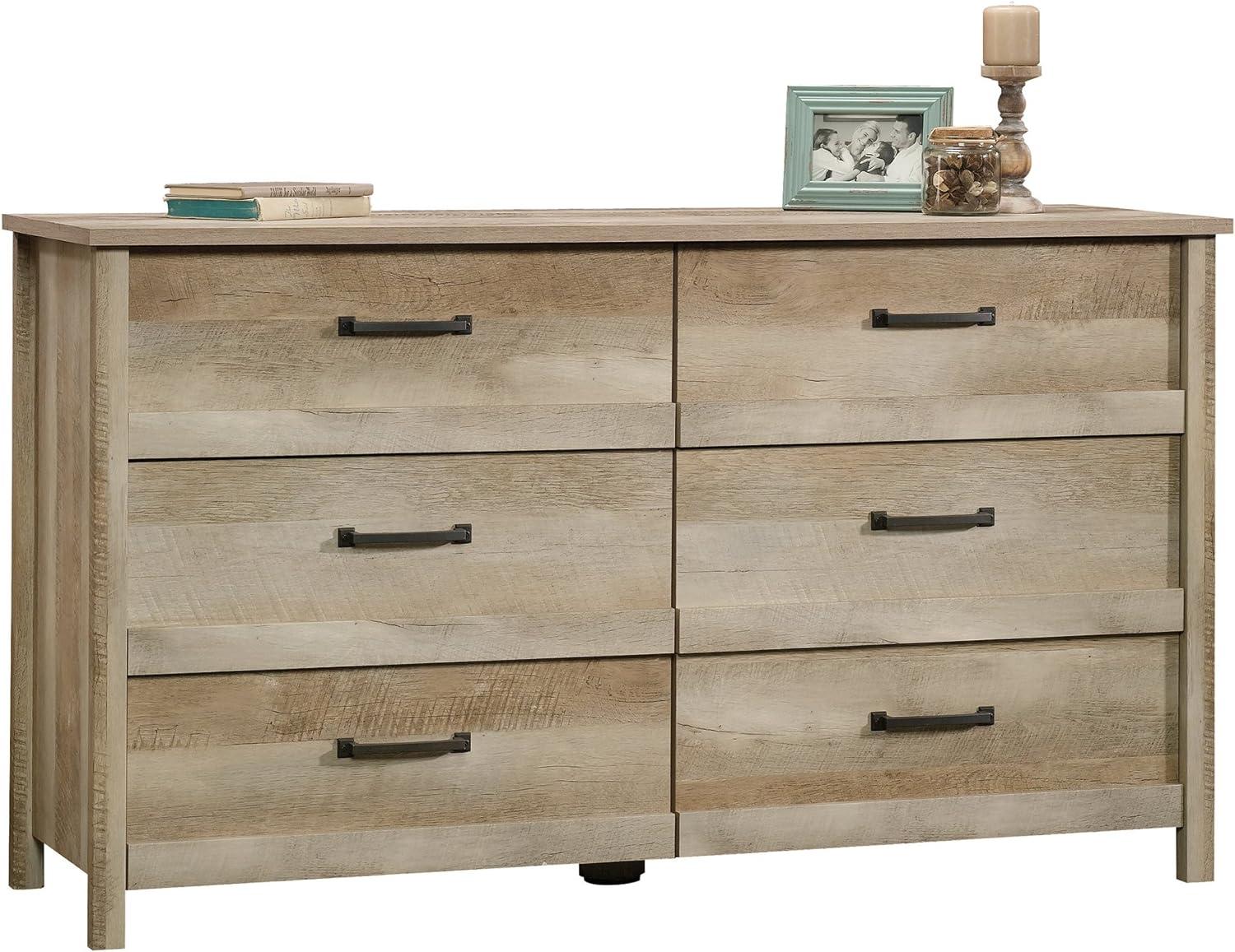 Cannery Bridge Rustic Lintel Oak and Black 6-Drawer Dresser