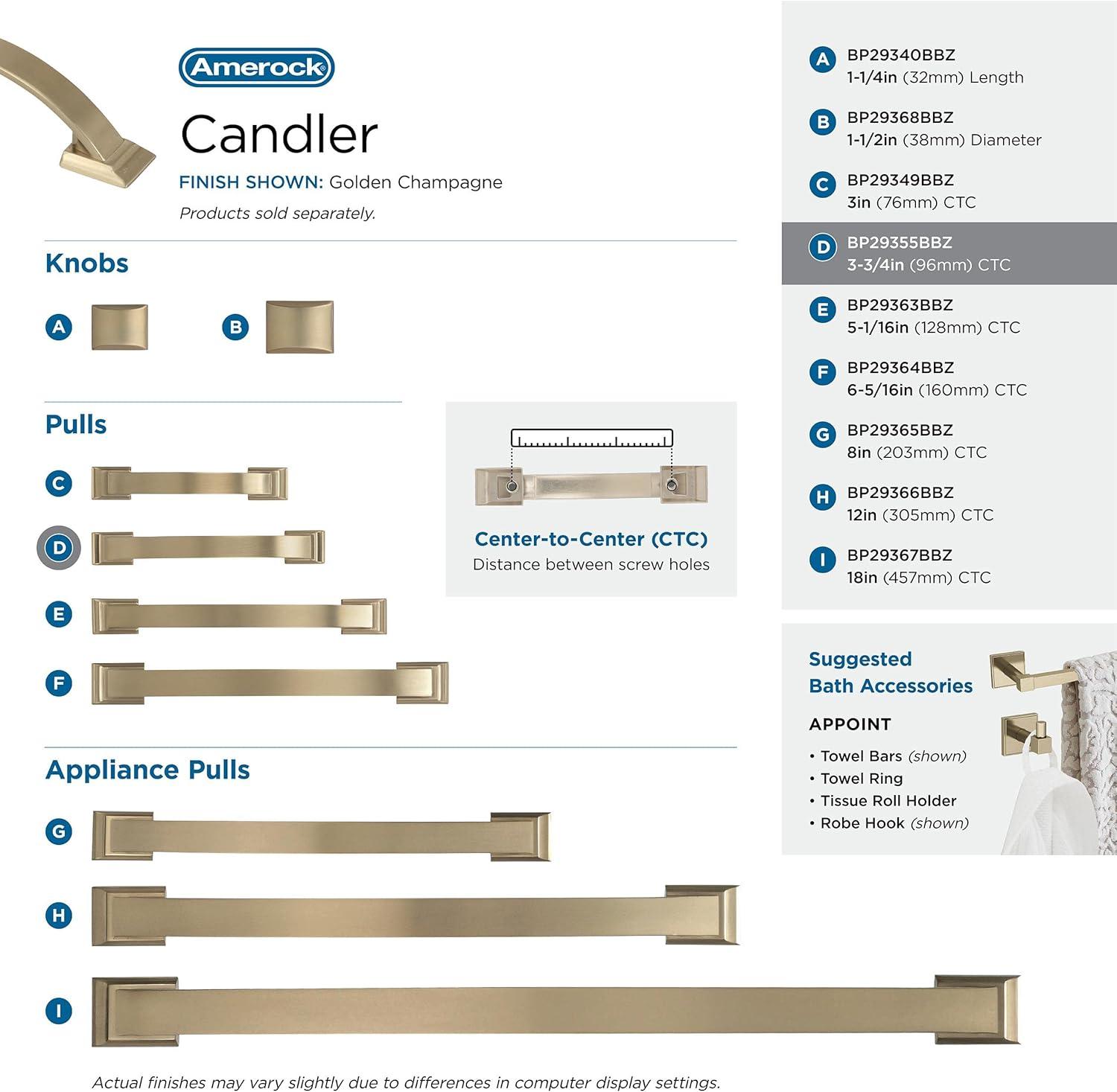 Candler 3 3/4" Center to Center Arch Pull