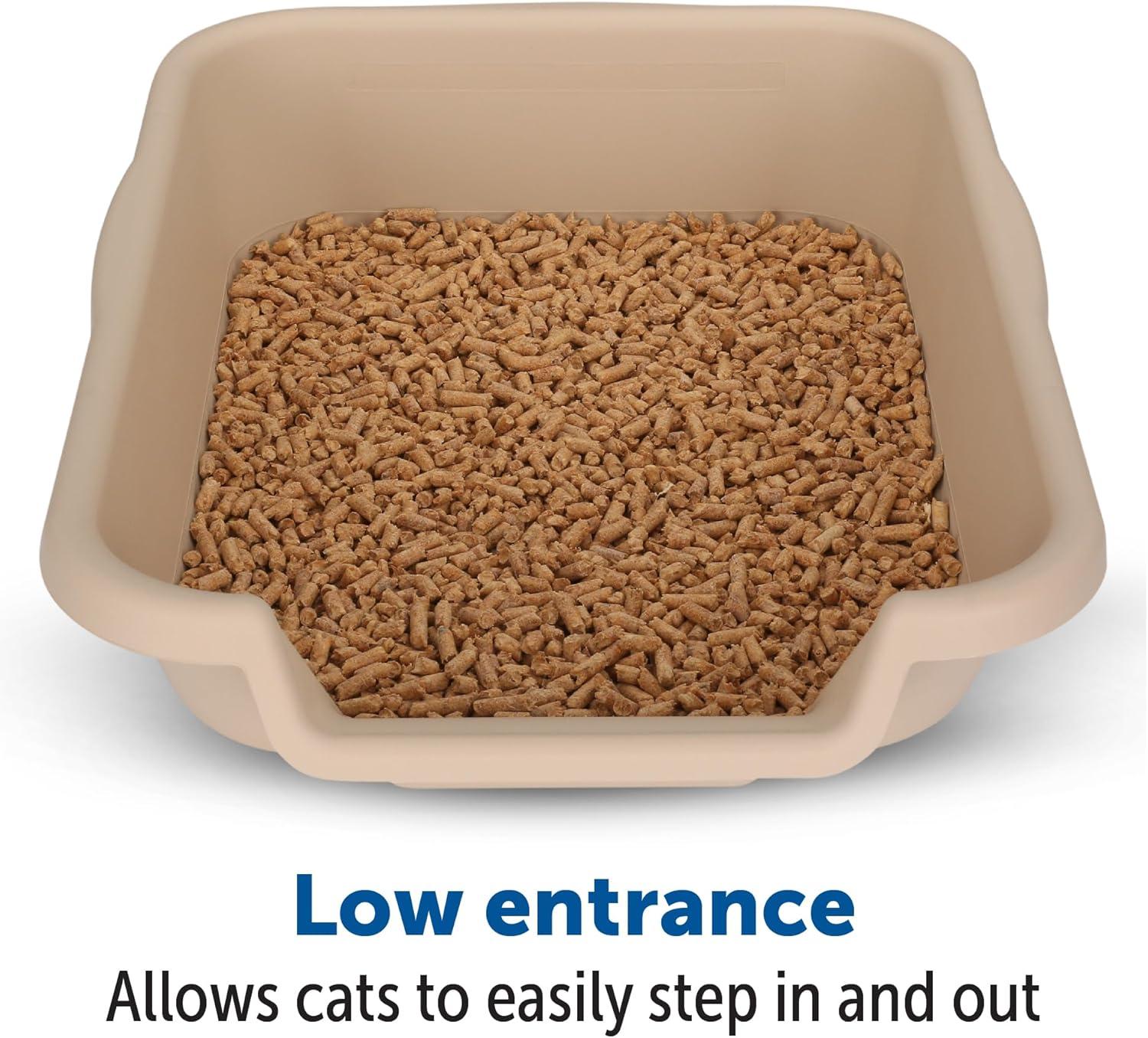 Kitty Go Here Senior Cat Litter Box Sand Color, Small Size