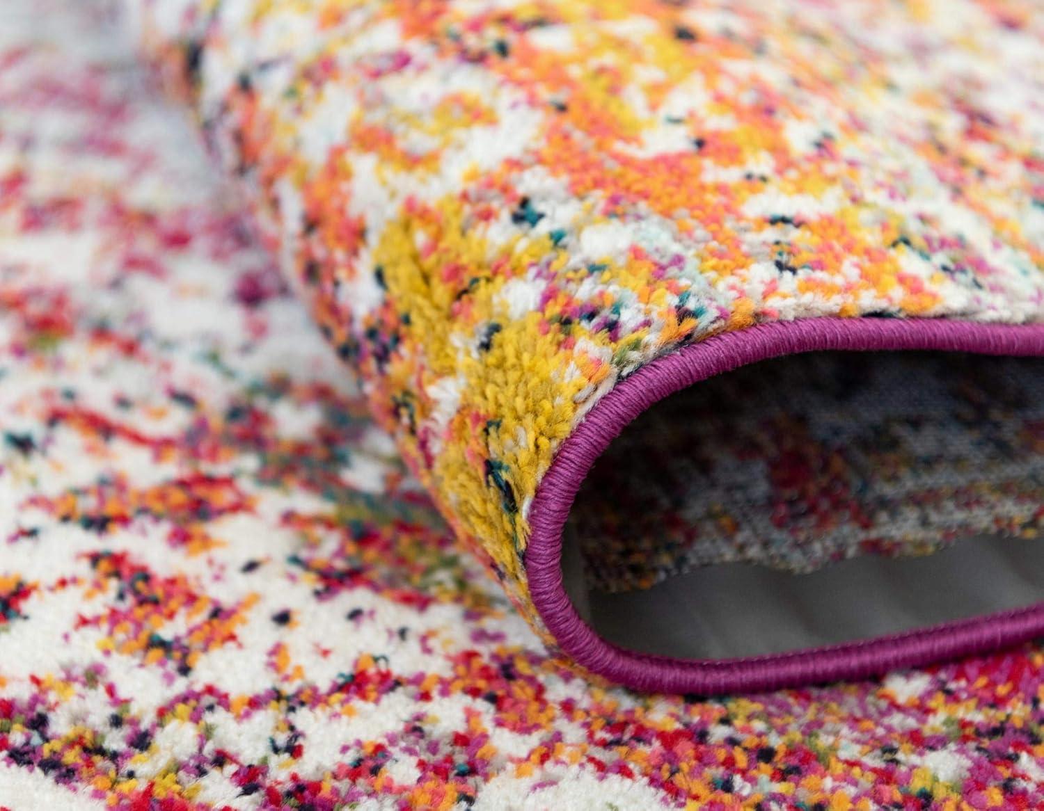 Unique Loom Richmond Collection Area Rug - Medallion (5' 3" Octagon Aqua/Ivory)