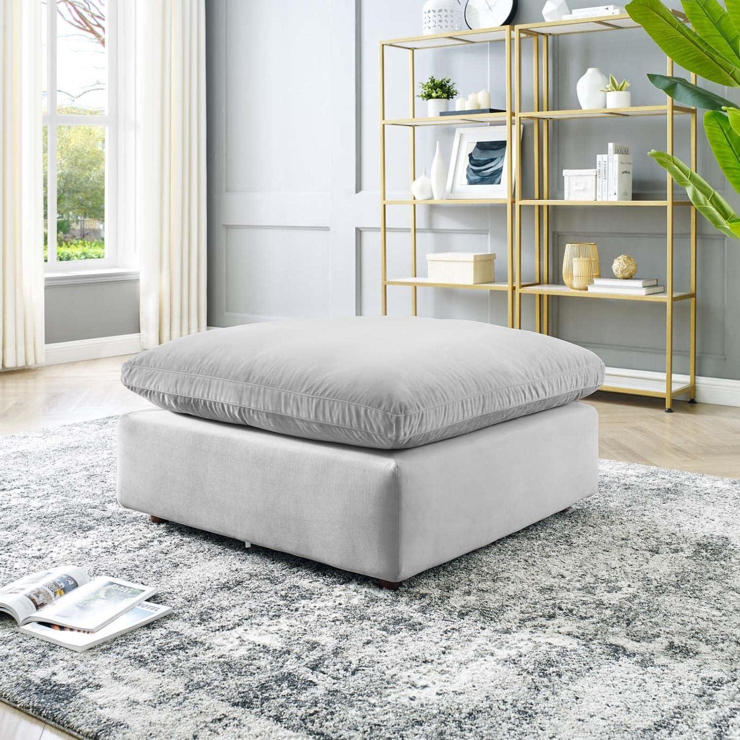 Modway Commix Down Filled Overstuffed Performance Velvet Ottoman