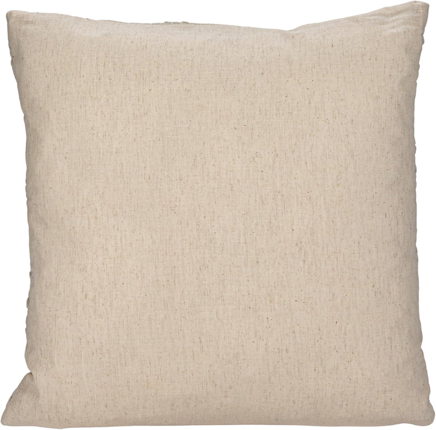 Embroidered Cotton Reversible Throw Pillow