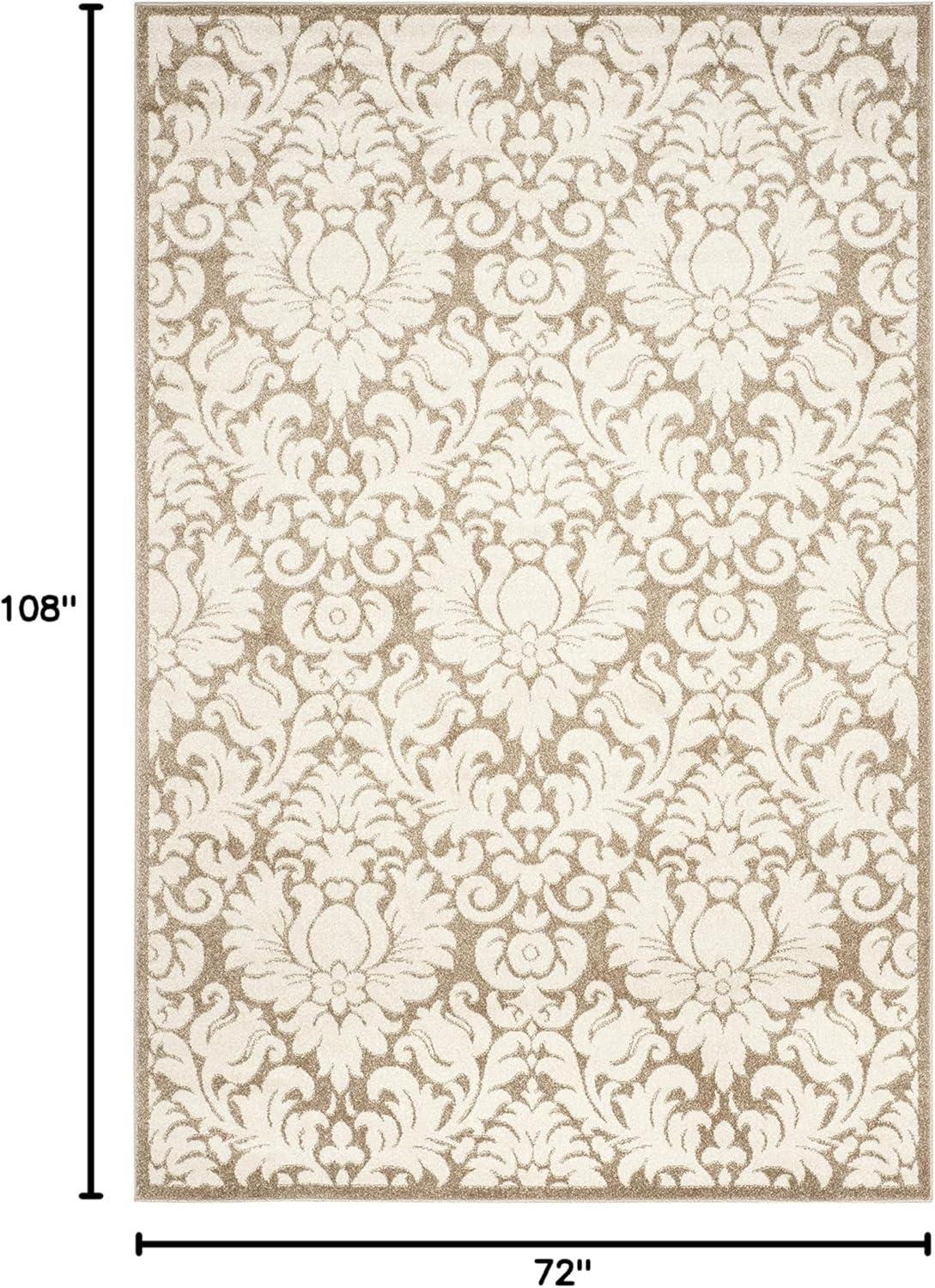 SAFAVIEH Amherst Rosabel Geometric Area Rug, Wheat/Beige, 6' x 9'