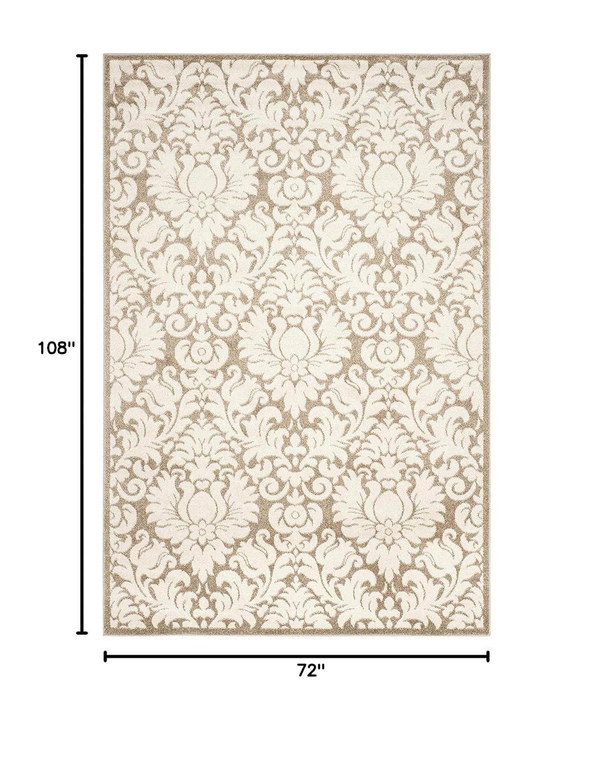 SAFAVIEH Amherst Rosabel Geometric Area Rug, Wheat/Beige, 6' x 9'