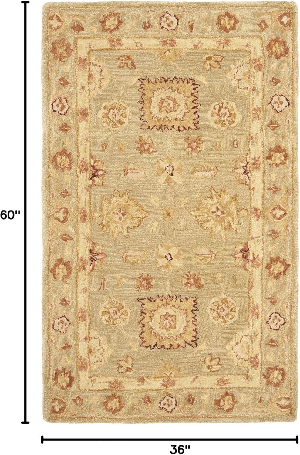 SAFAVIEH Anatolia Sherman Floral Wool Area Rug, Sage, 3' x 5'