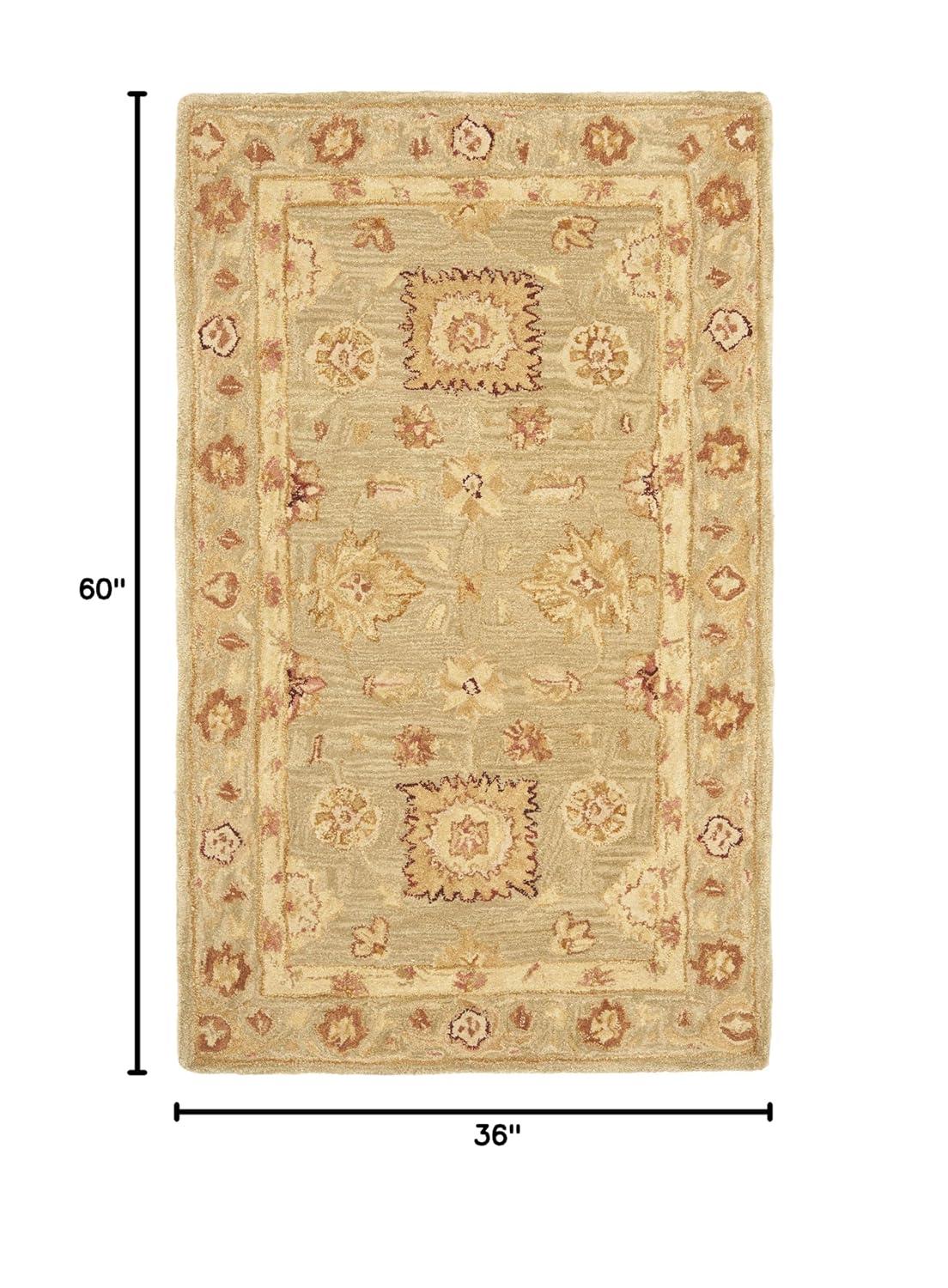 SAFAVIEH Anatolia Sherman Floral Wool Area Rug, Sage, 3' x 5'