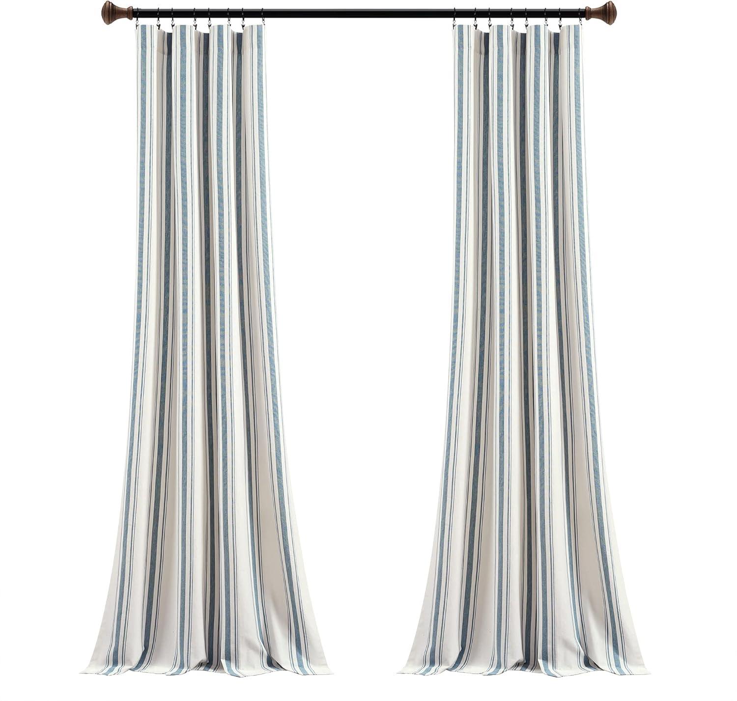 Cotton Blend Semi Sheer Curtain Pair