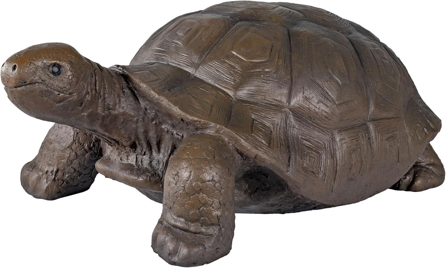 Talia the Tortoise 29" Brown Glass Fiber Reinforced Concrete Garden Statue