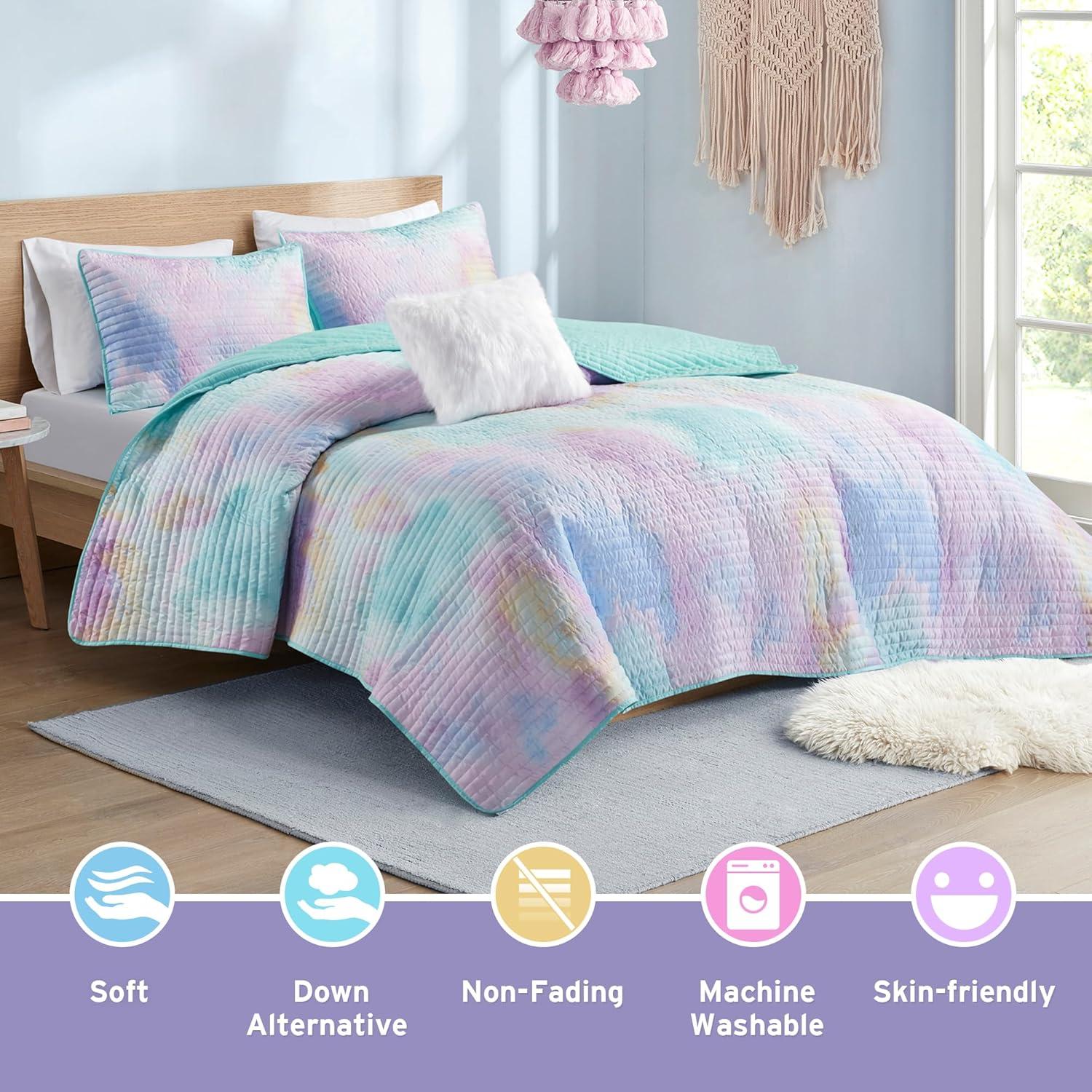 Cassiopeia Watercolor Tie Dye Printed Quilt Set