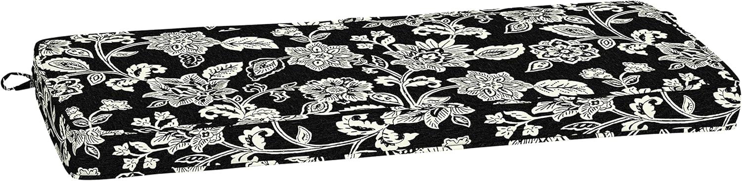 Arden Selections ProFoam Essentials Outdoor Bench Cushion 18 x 46, Ashland Black Jacobean