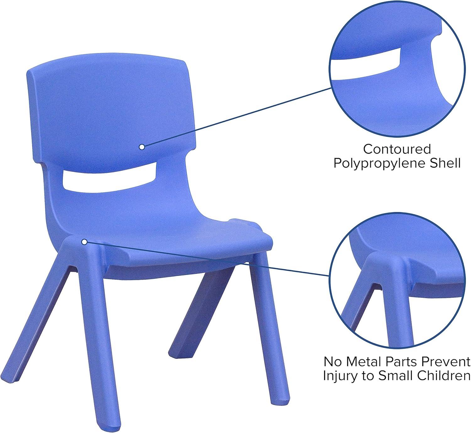 Flash Furniture 2 Pack Plastic Stackable School Chair with 10.5" Seat Height