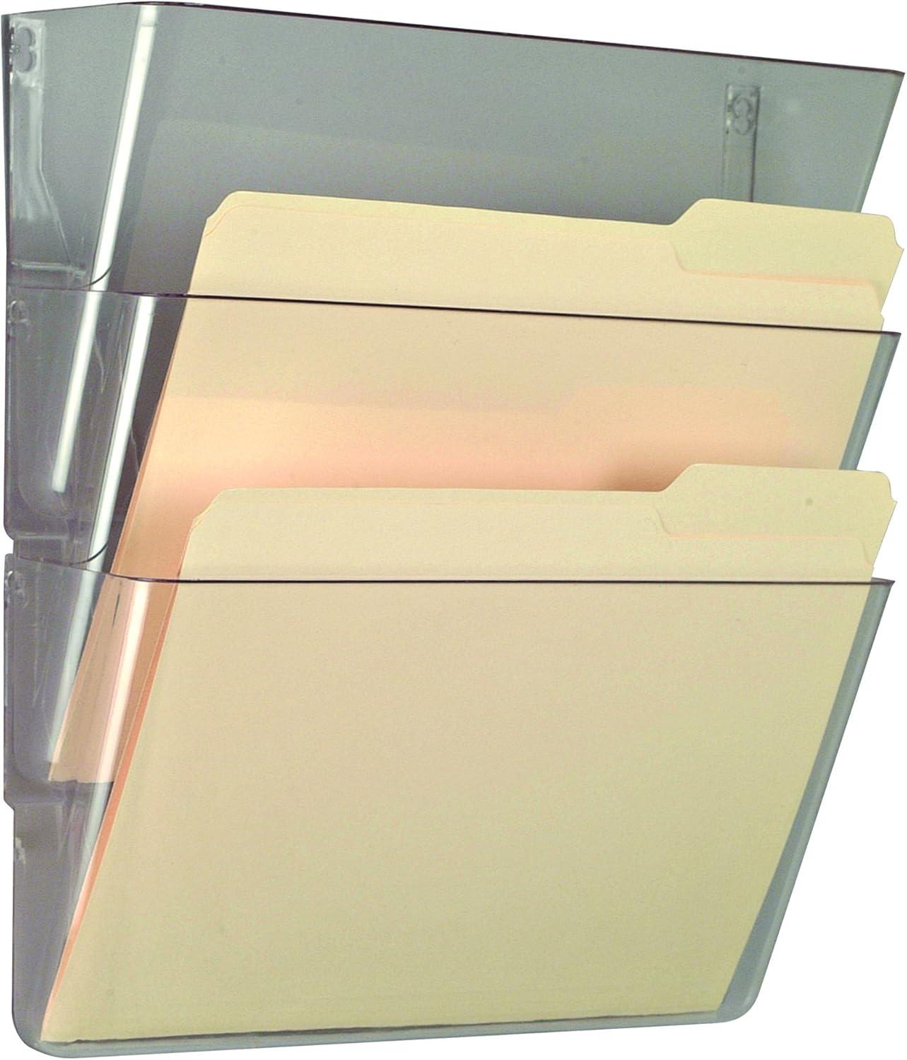 Officemate Wall Files, Letter/A4 Size, Clear, 3 Pack (21424)