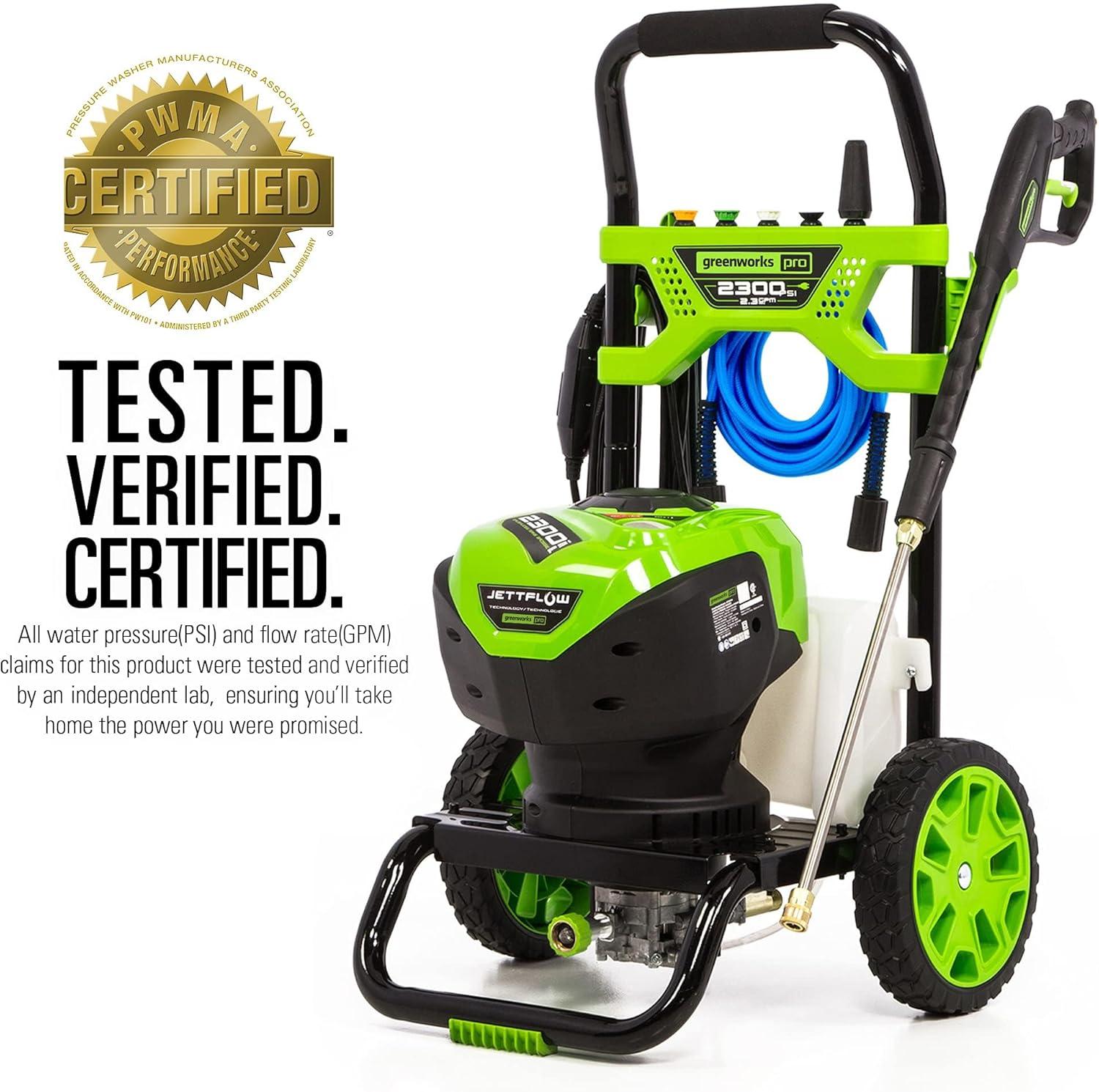 Greenworks 2300-PSI at 2.3 GPM AC Electric 120V Brushless Pressure Washer 5118002VT