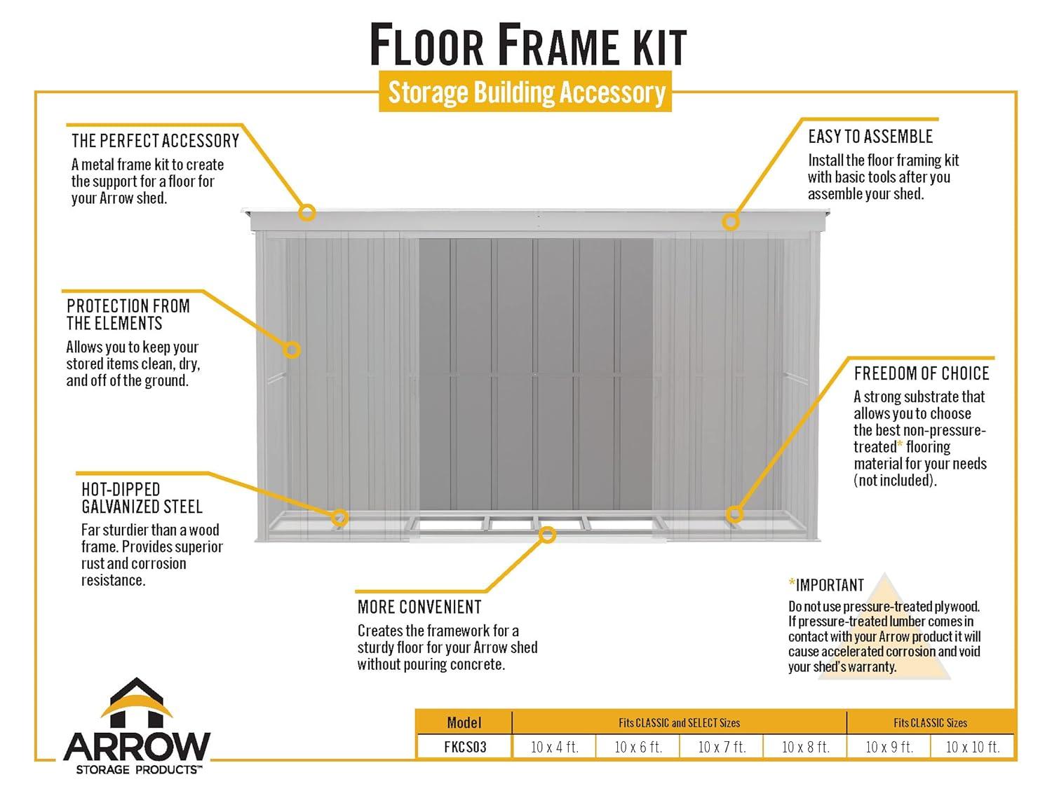 Arrow Arrow Rust Resistant Steel Flooring Kit
