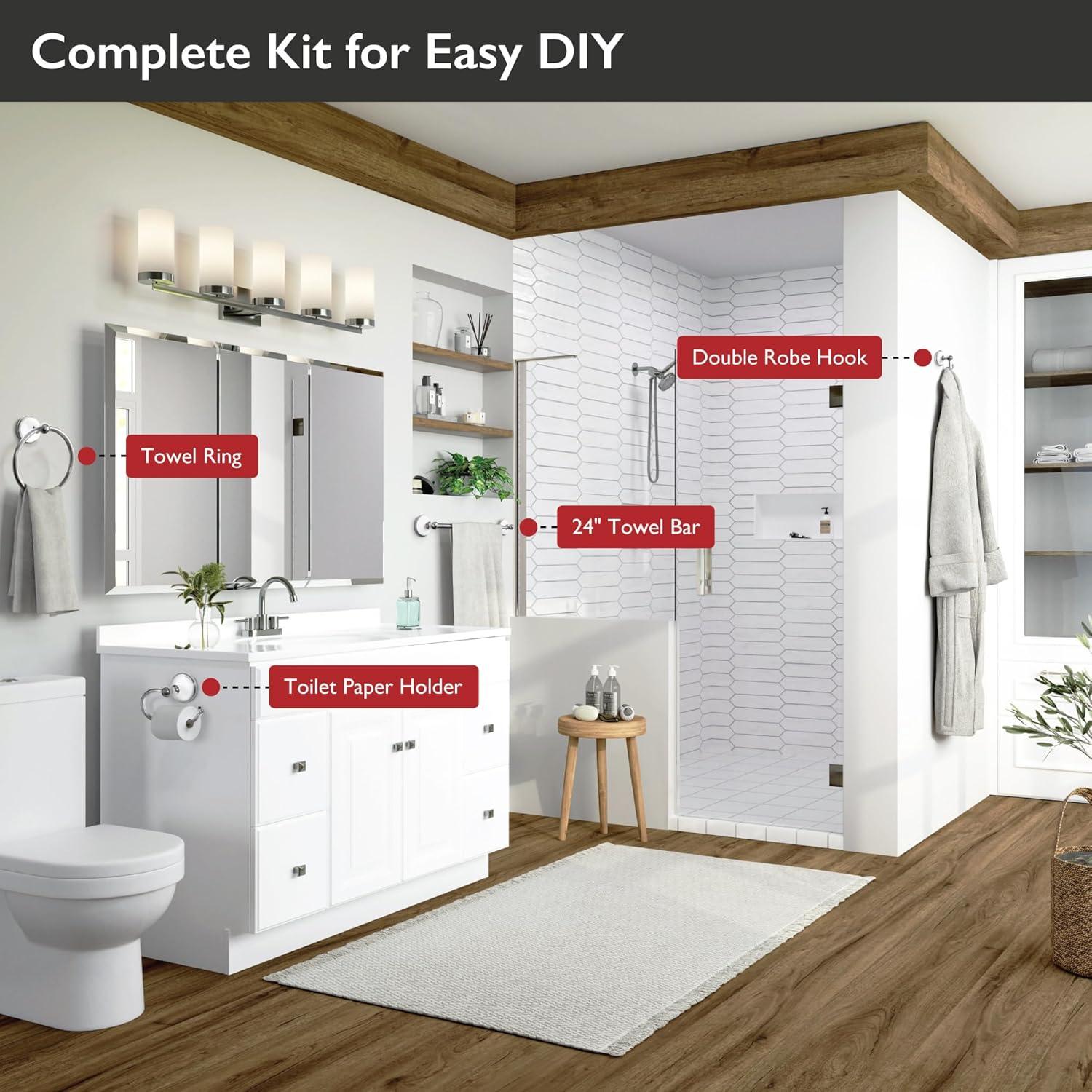 Savannah 4 - Piece Bathroom Hardware Set