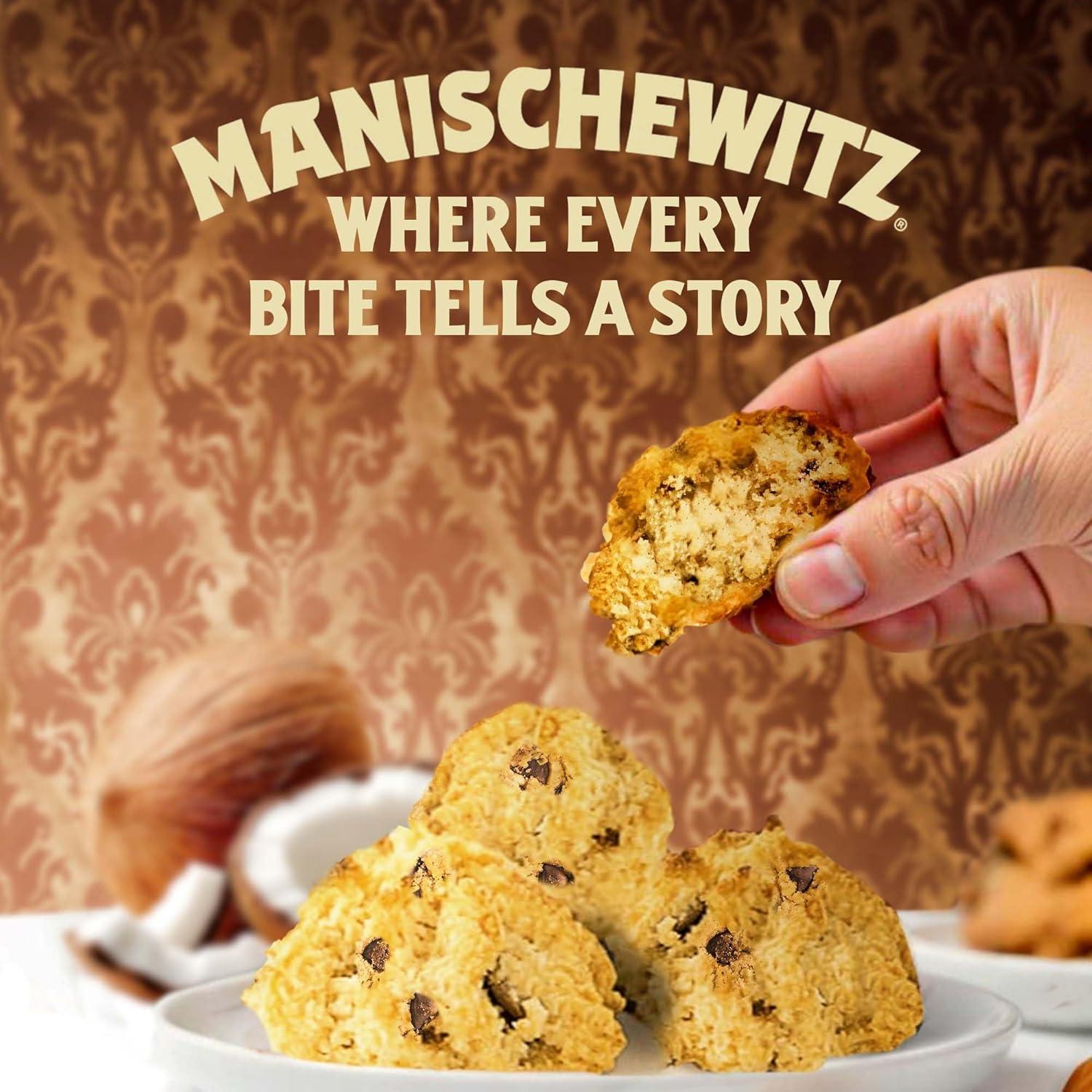 Manischewitz Chocolate Chip Macaroons, 10oz Resealable Bag, Gluten Free, Kosher For Passover