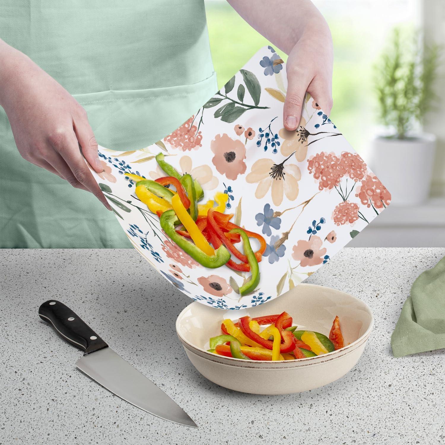 Cut N' Funnel "Meadow" Flexible Plastic Cutting Board Mat