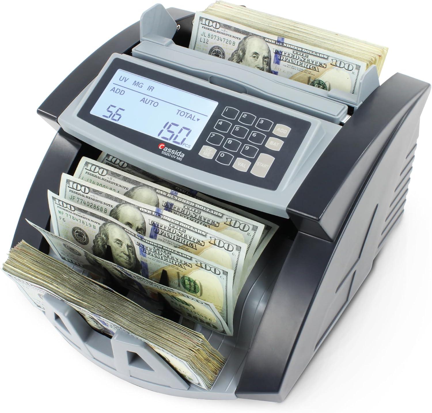 Cassida 5520 UV/MG Gray Banknote Counter with LCD Display