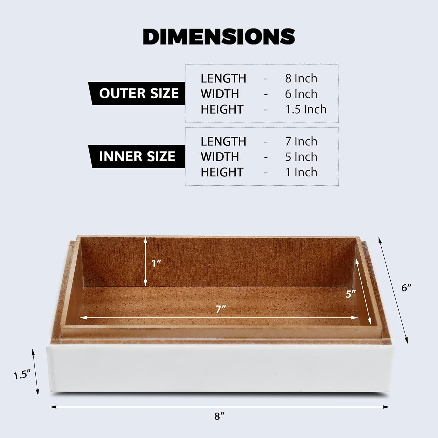 HANDICRAFTS HOME 10x4.5x2.5 Decorative Box Handmade Storage Organizer Boxes with Lids Keepsake Gift Trinket Box Display Box, Kept Dapper Gent