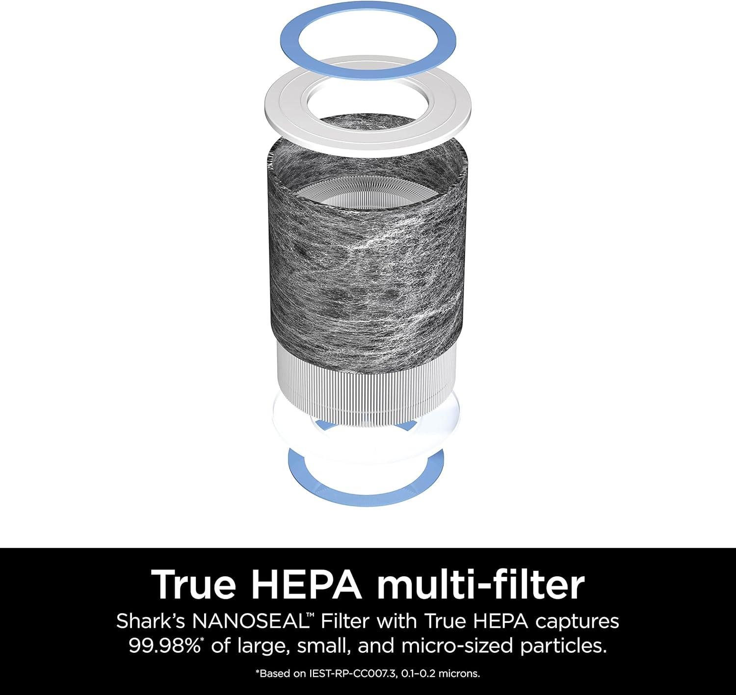 Compact White and Gray HEPA Air Purifier Filter