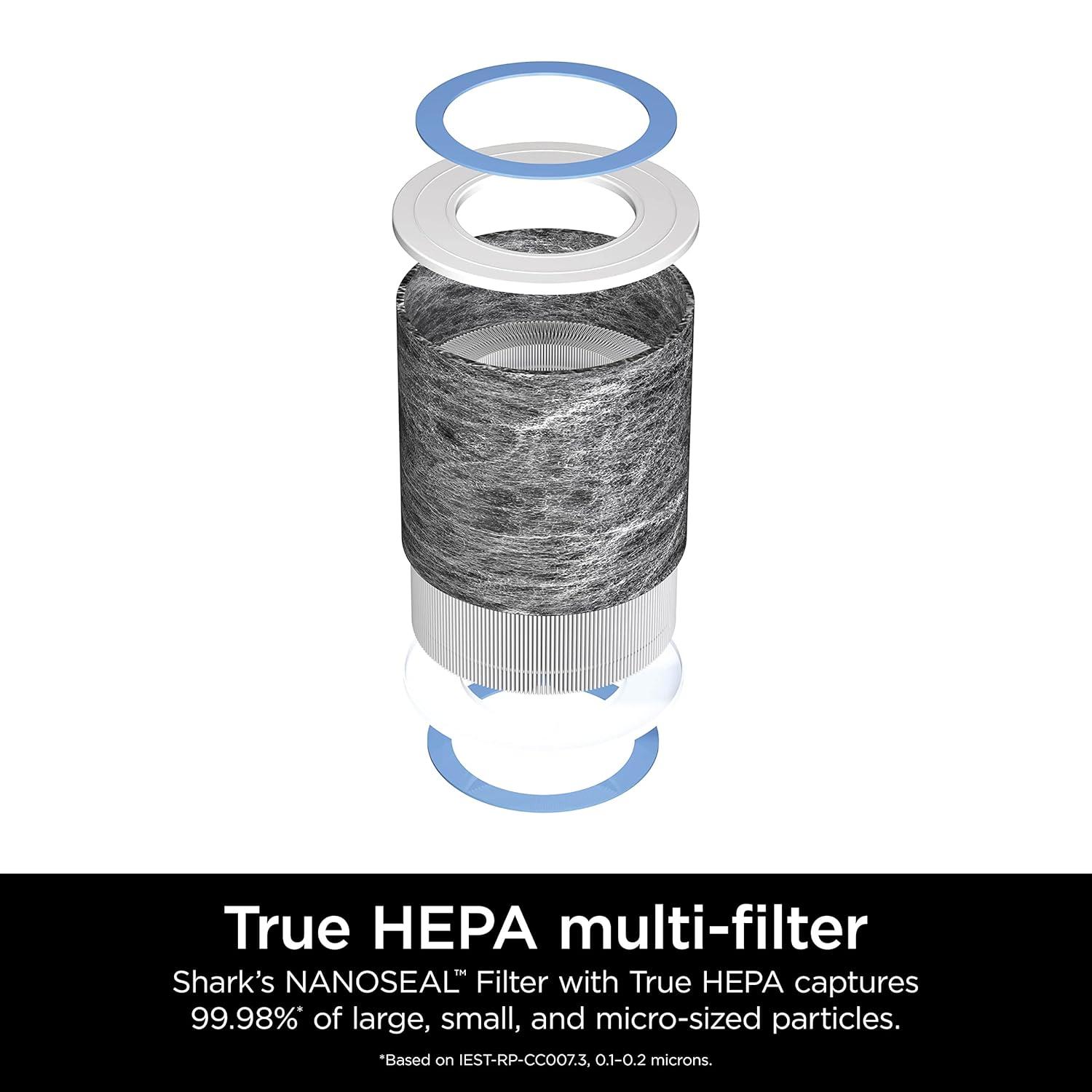 Compact White and Gray HEPA Air Purifier Filter