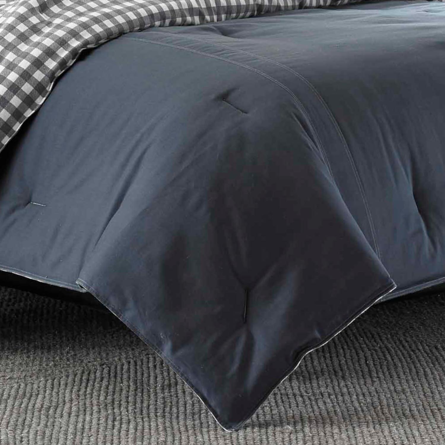 Eddie Bauer Kingston Navy Cotton Reversible Comforter Set