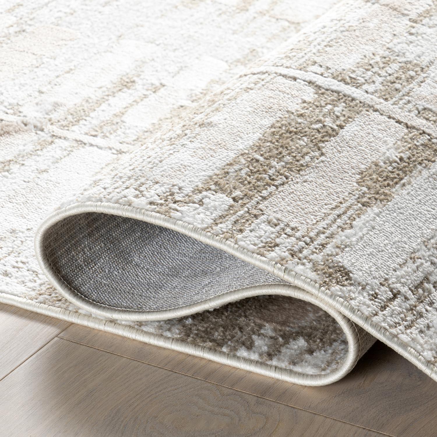 Nuloom Cambria Geometric Machine Washable Indoor Area Rug, 5' x 8', Beige