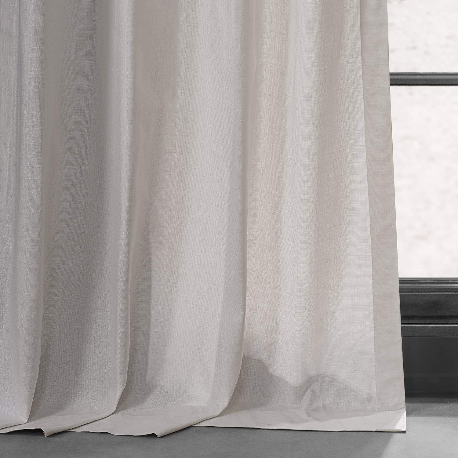 Supreme Cream Dune Textured Solid Cotton Grommet Curtain Pair (2 Panels), Supreme Cream, 50W X 96L