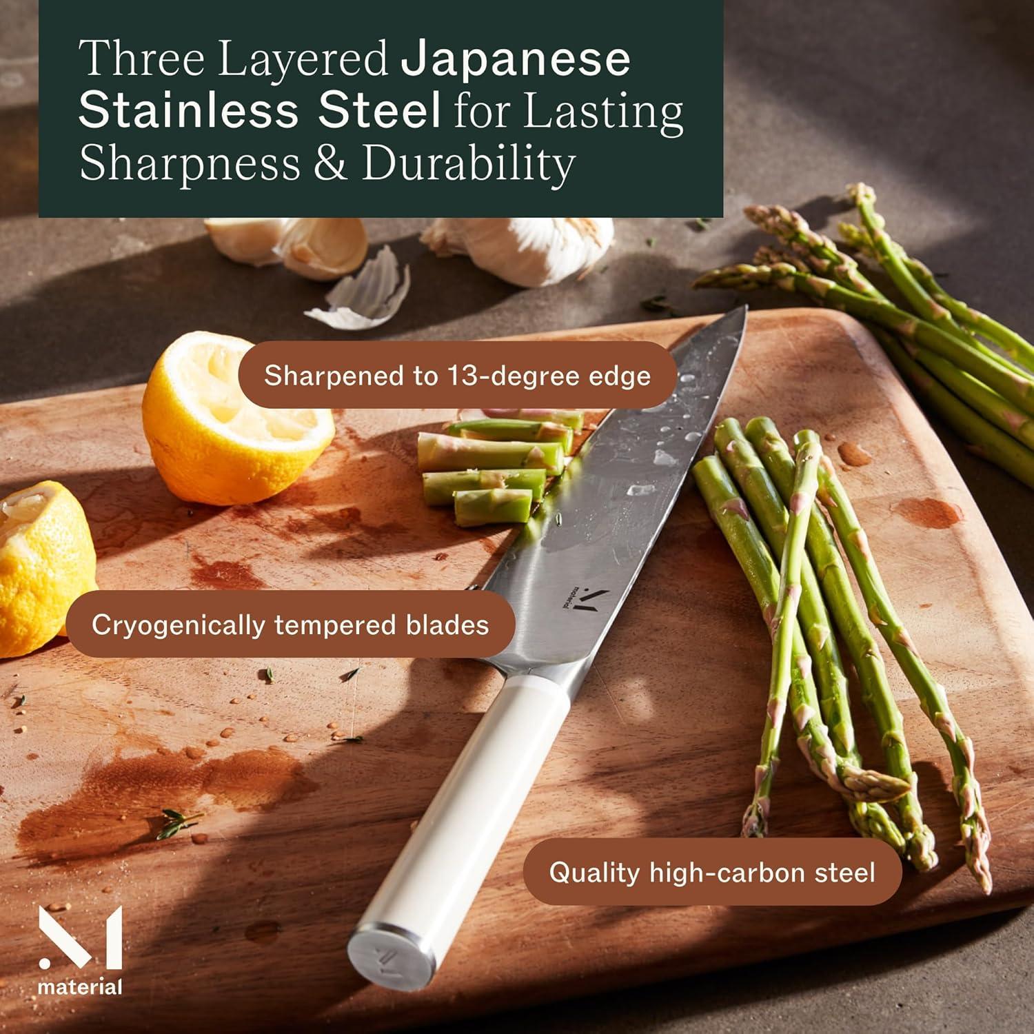 Japanese Inspired Stainless Steel 3-Piece Knife Set